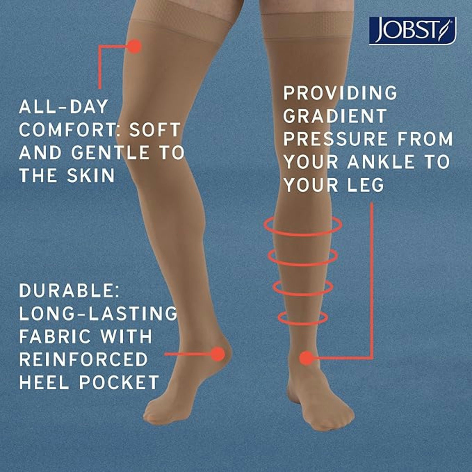 JOBST Relief Medical Compression Knee High Stocking, 20-30 mmHg