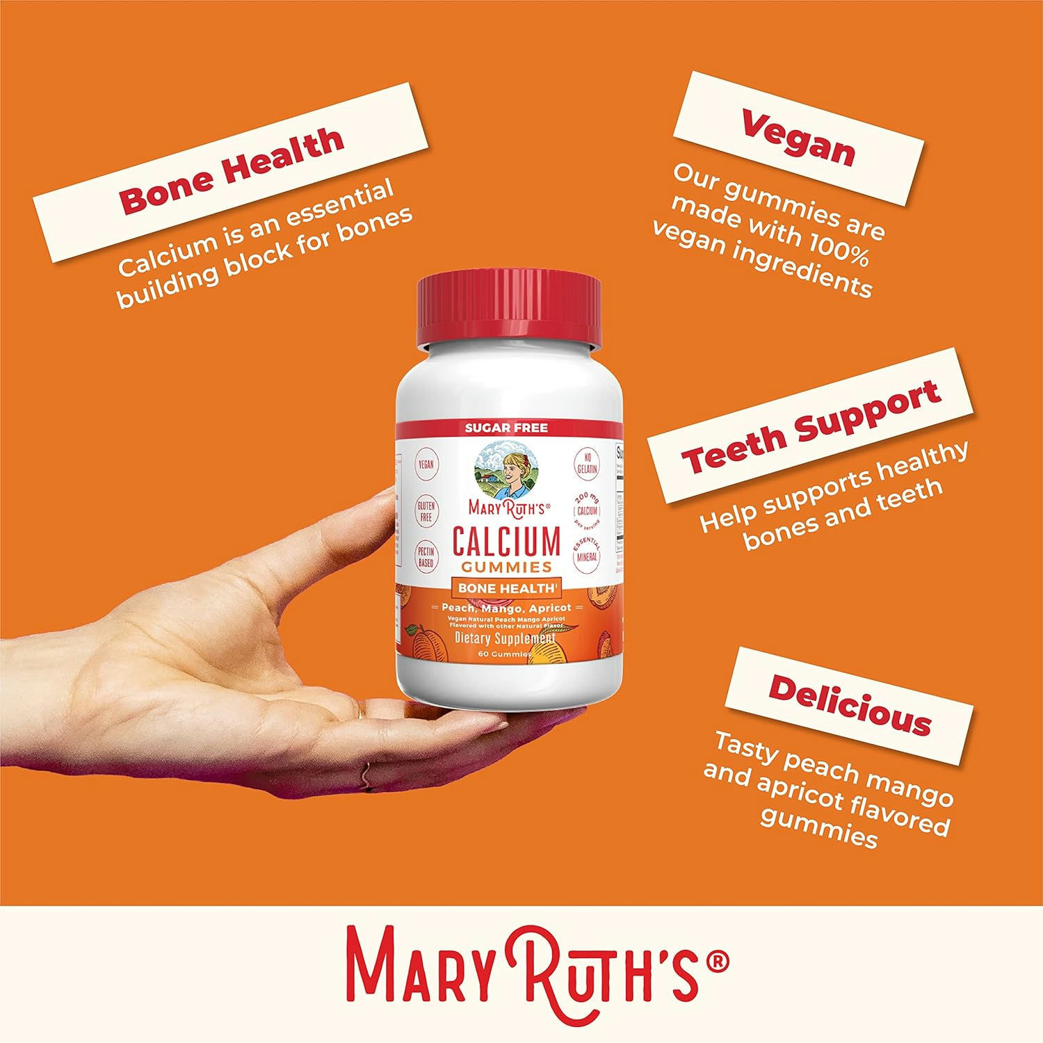 Mary Ruth's Sugar-Free Calcium Gummies