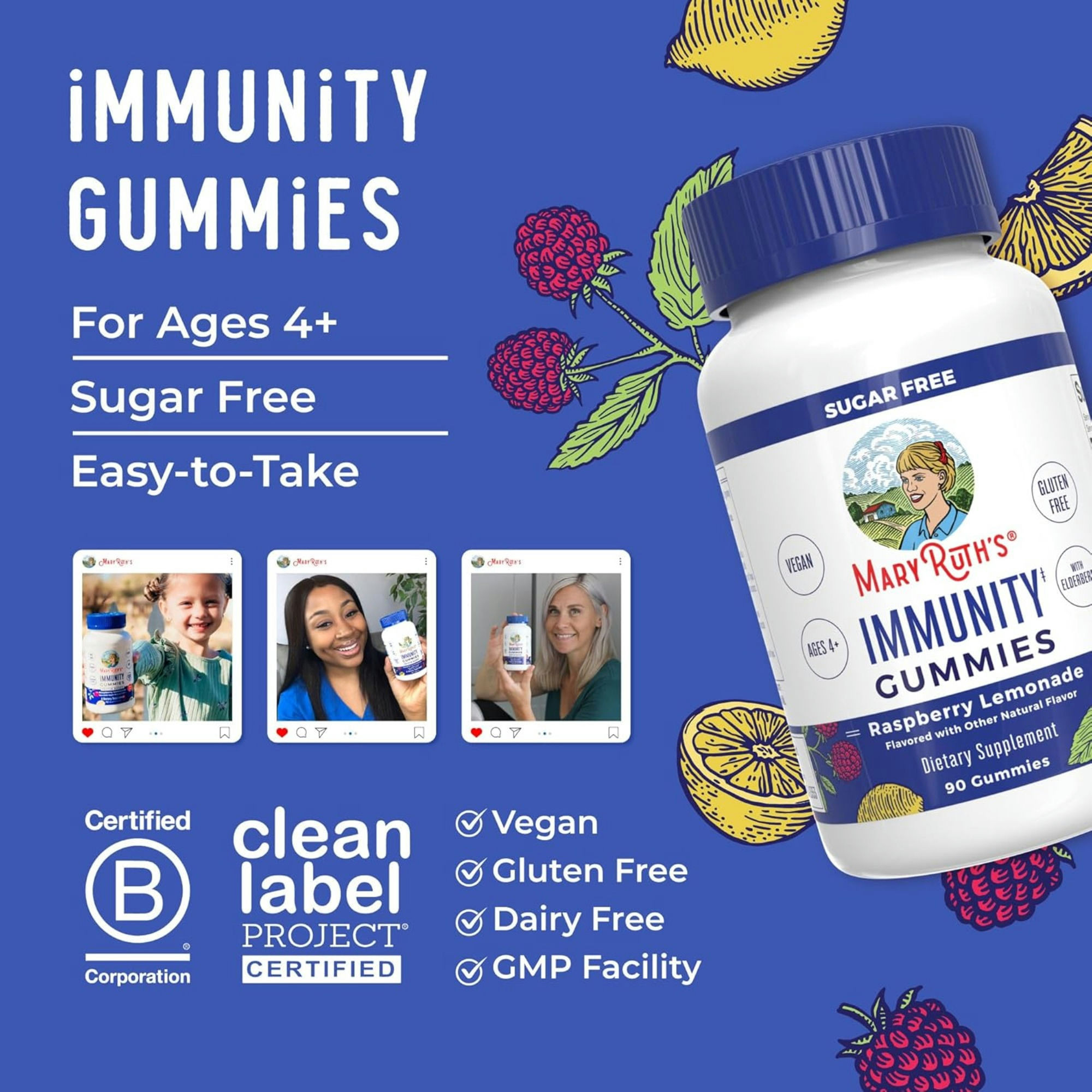 Mary Ruth's Sugar-Free Immunity Gummies