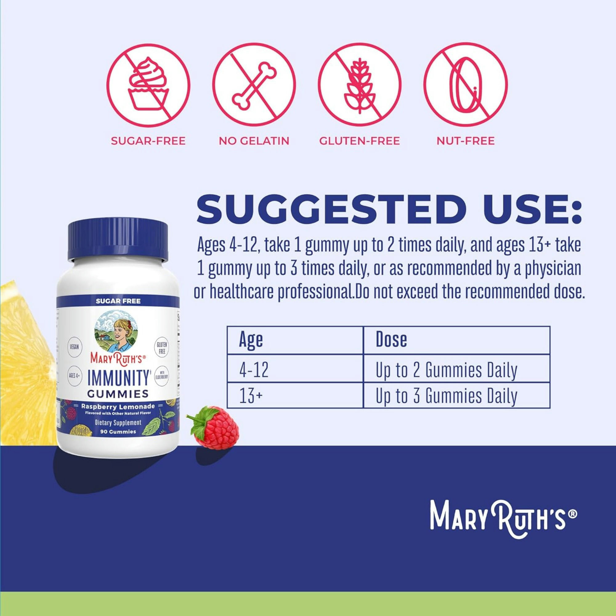 Mary Ruth's Sugar-Free Immunity Gummies