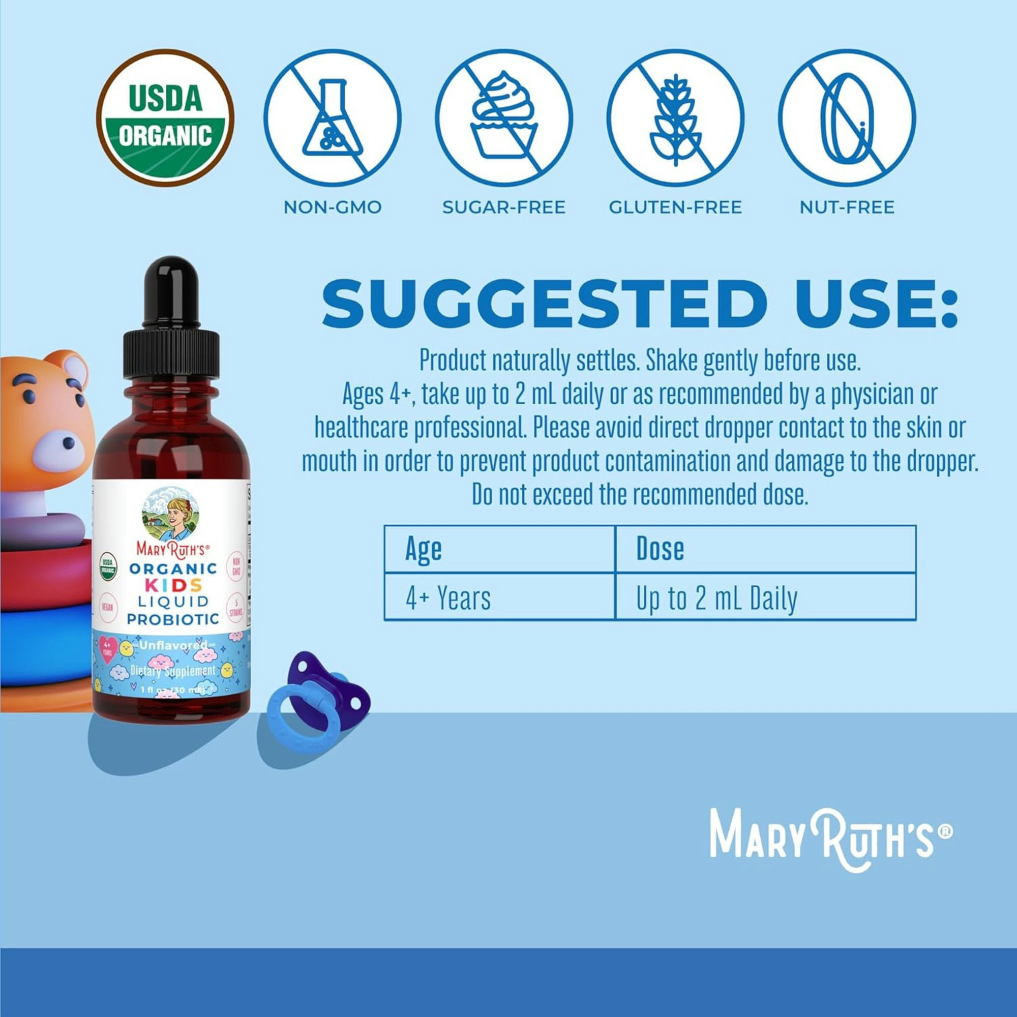 Mary Ruth's Kids Organic Liquid Probiotic