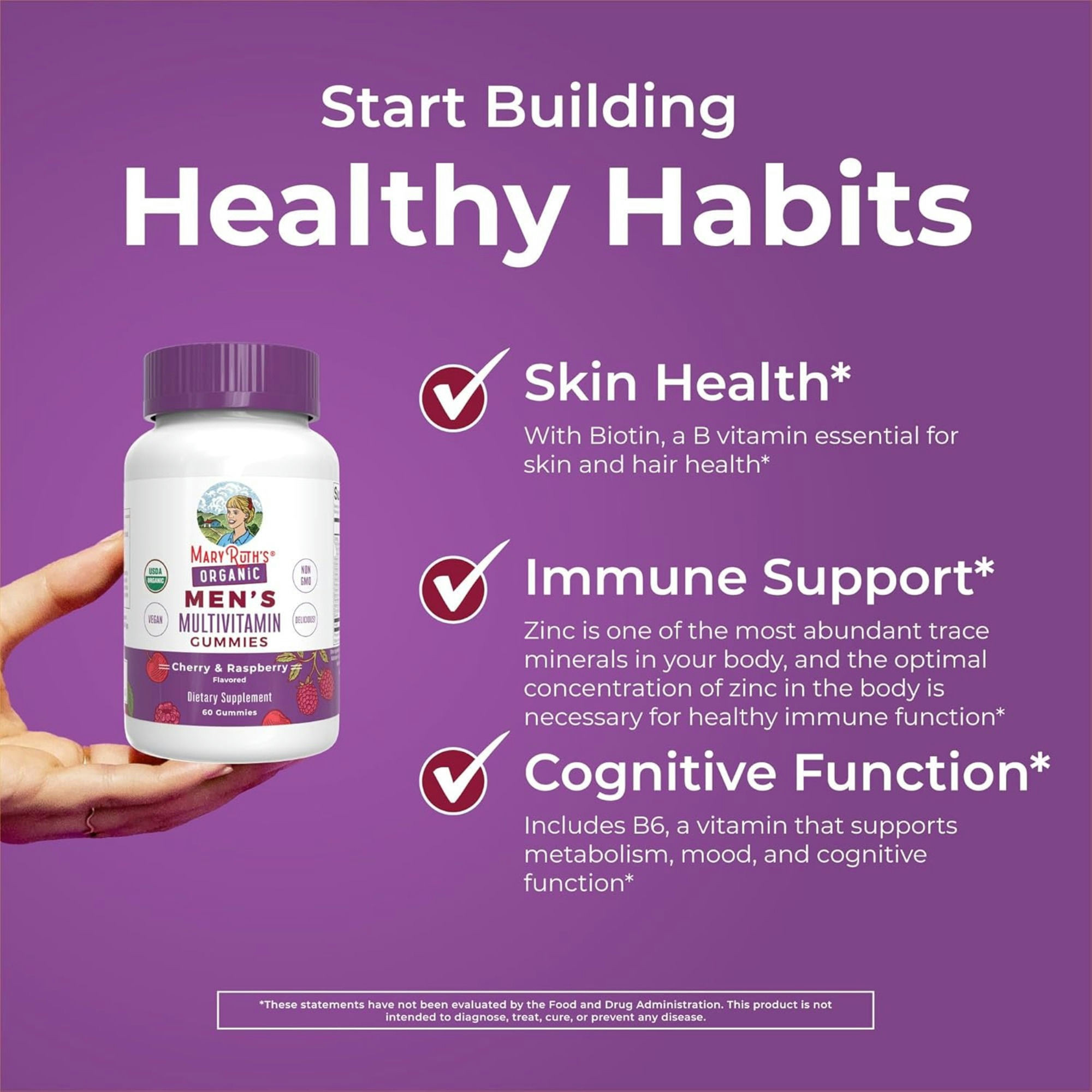 Mary Ruth's Men's Organic Multivitamin Gummies