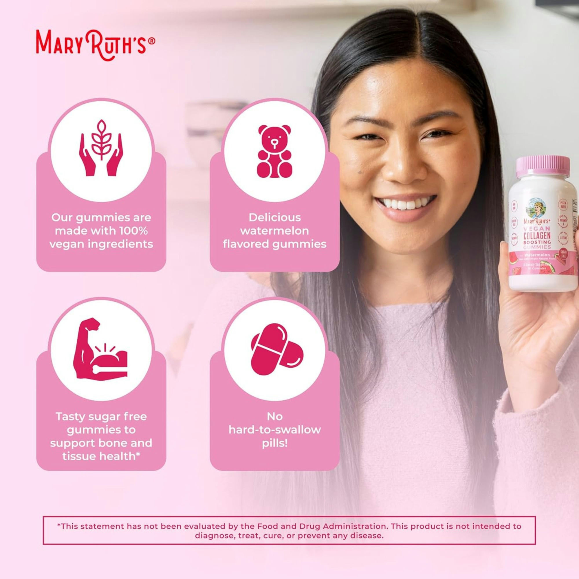 Mary Ruth's Vegan Collagen Boosting Gummies