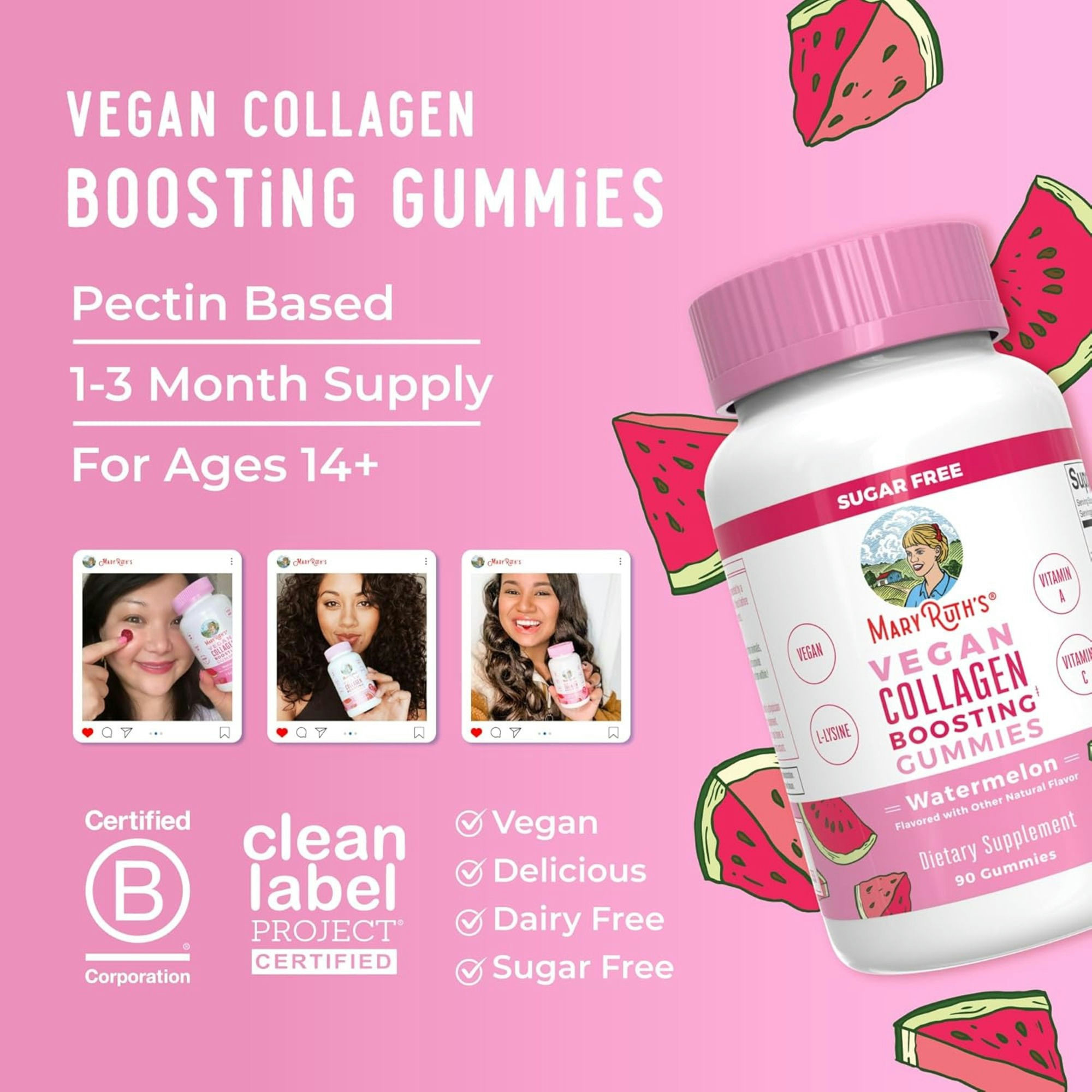 Mary Ruth's Vegan Collagen Boosting Gummies