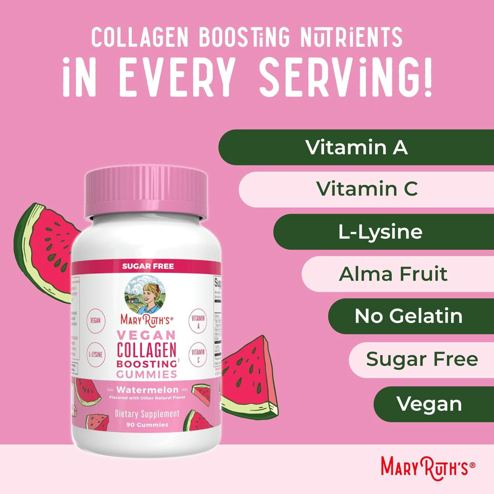 Mary Ruth's Vegan Collagen Boosting Gummies