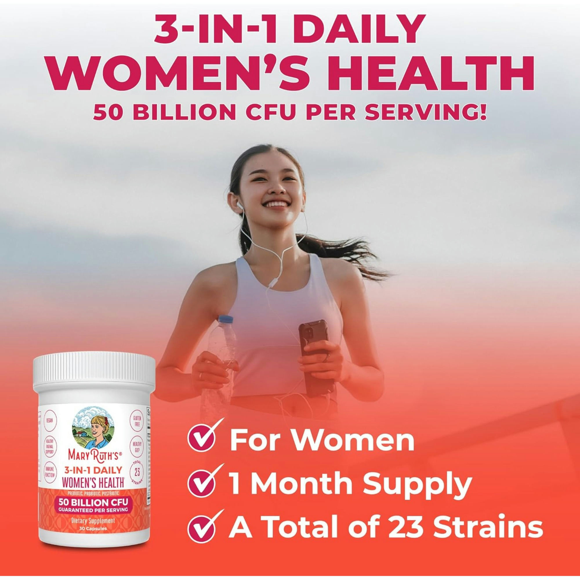 Mary Ruth's Women's 3-in-1 Daily Dietary Supplement