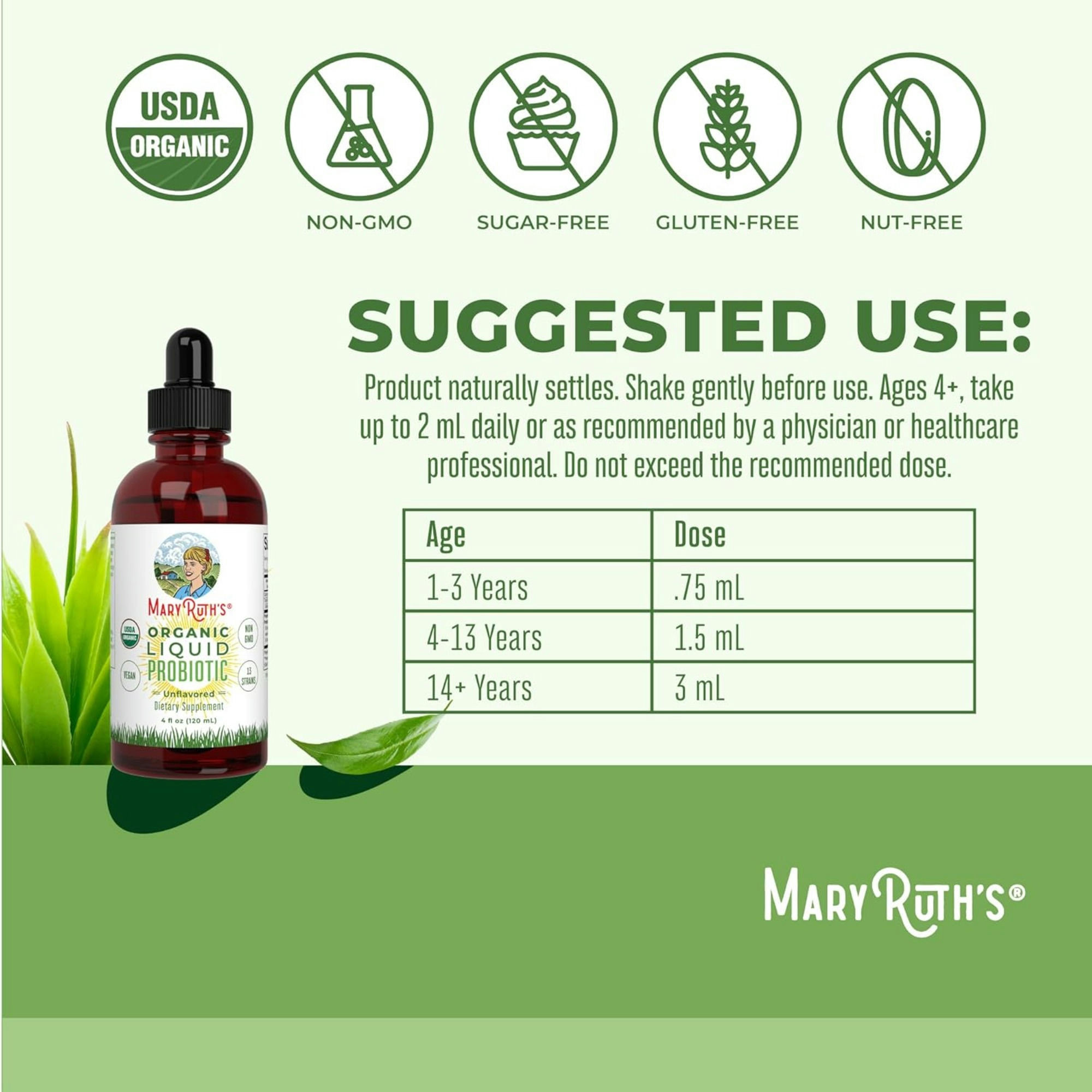 Mary Ruth's Organic Liquid Probiotic Dietary Supplement
