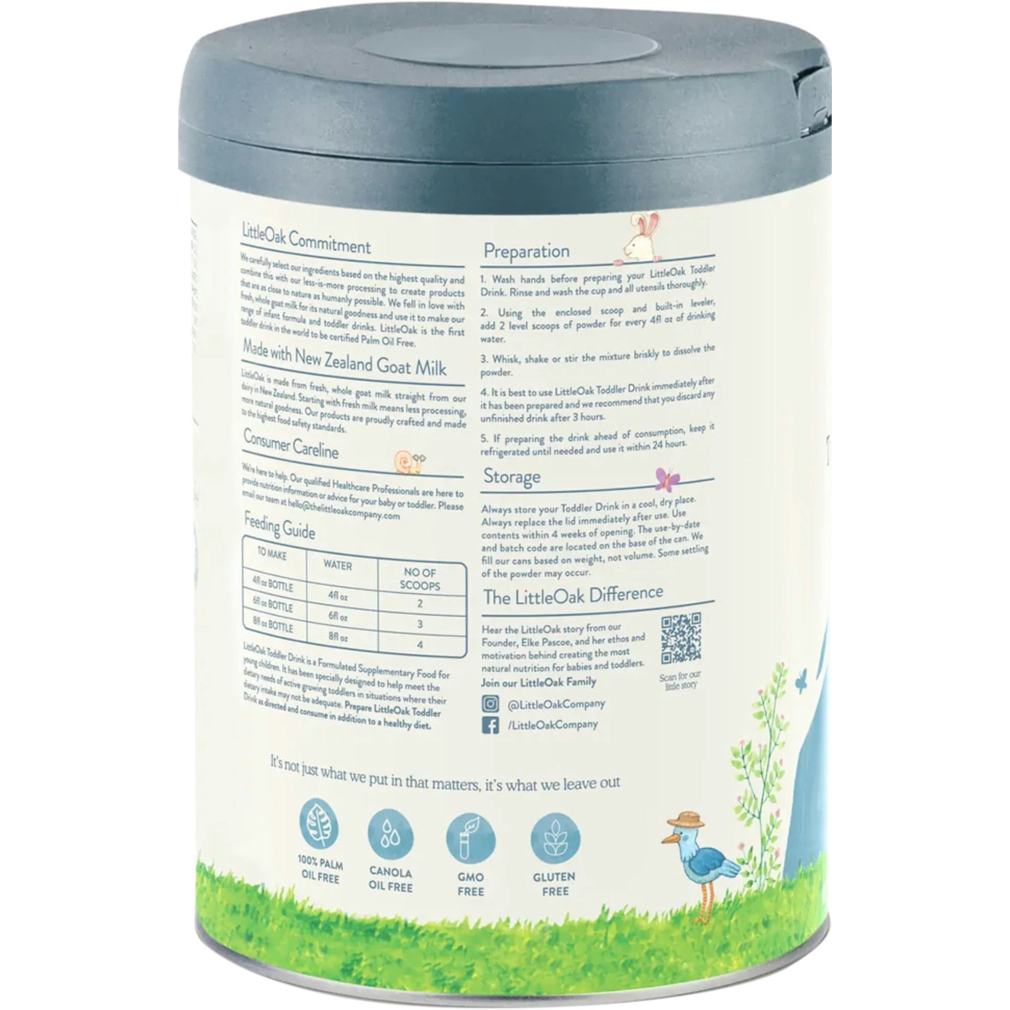 LittleOak New Zealand Nutritional Goat Milk Based Toddler Drink Powder