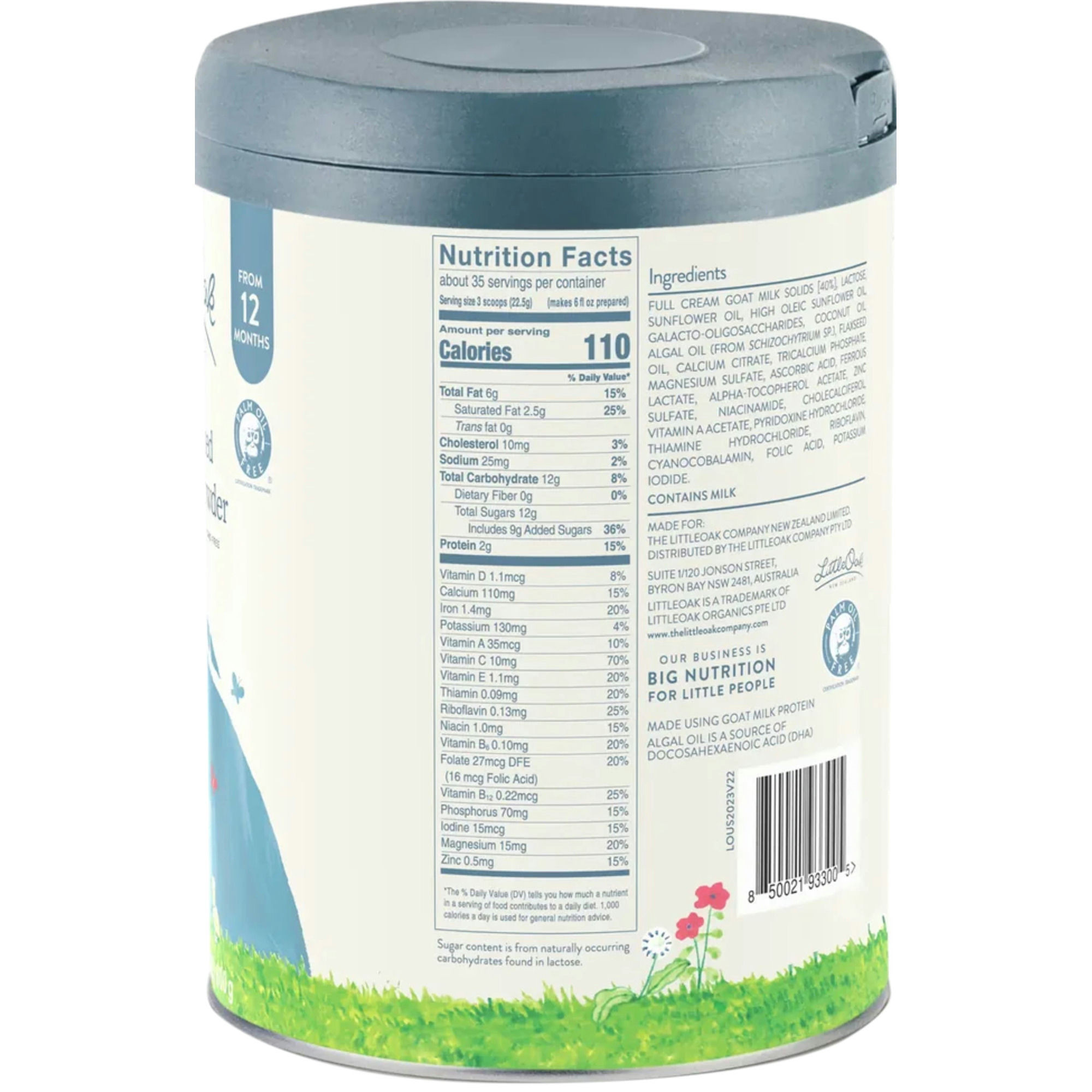LittleOak New Zealand Nutritional Goat Milk Based Toddler Drink Powder