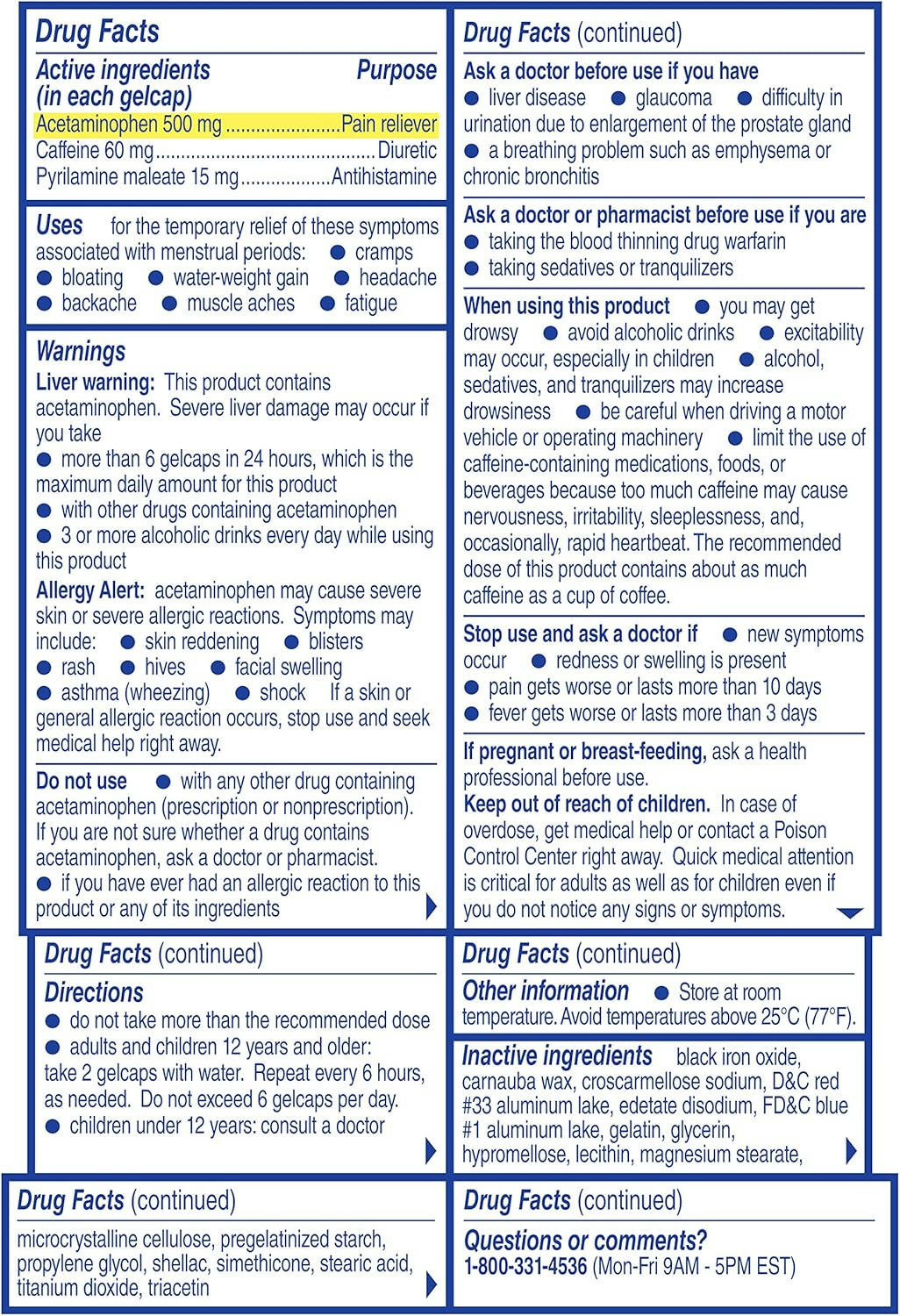 Midol Complete Multi-Symptom Relief Gelcaps