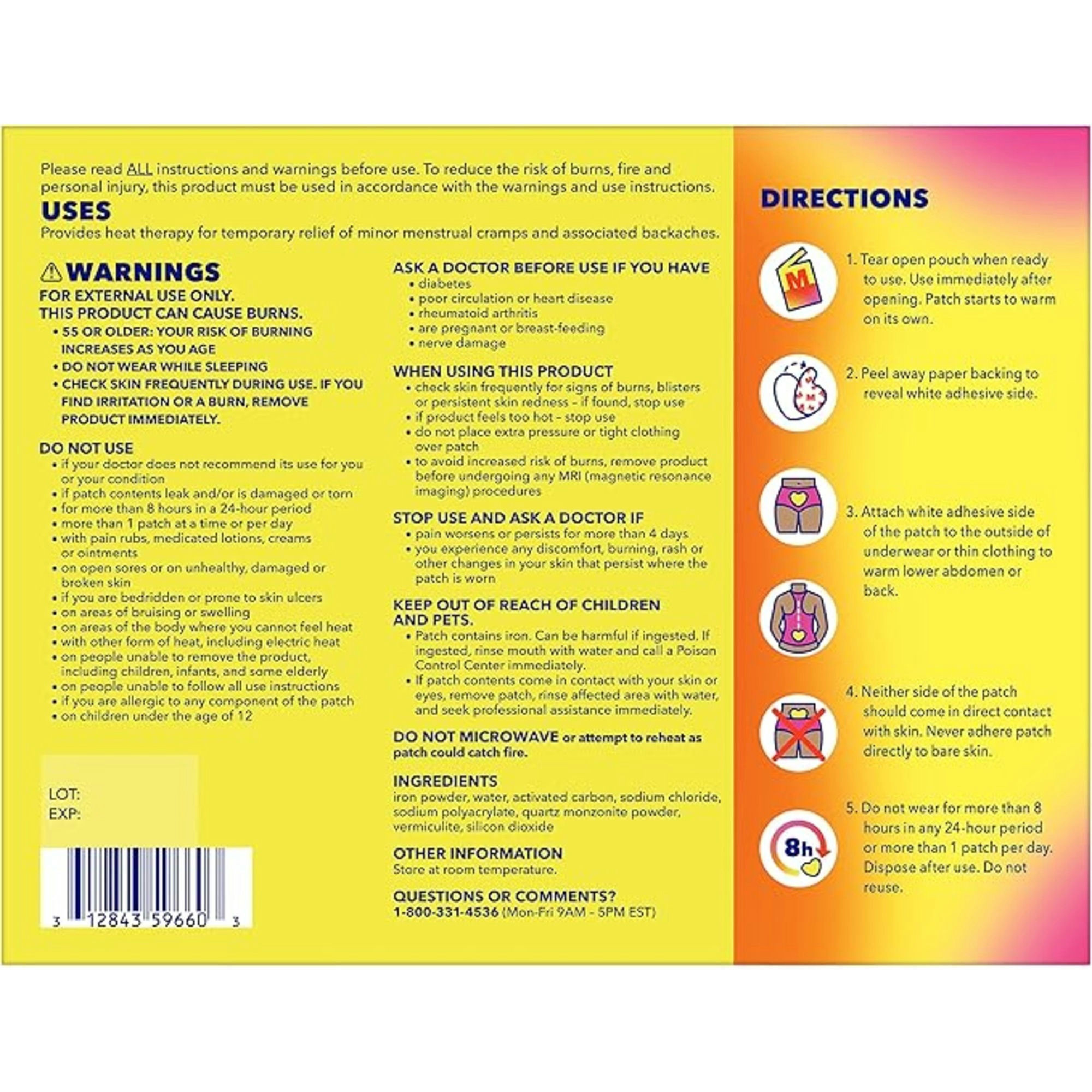 Midol Heat Vibes Menstrual Heat Patches