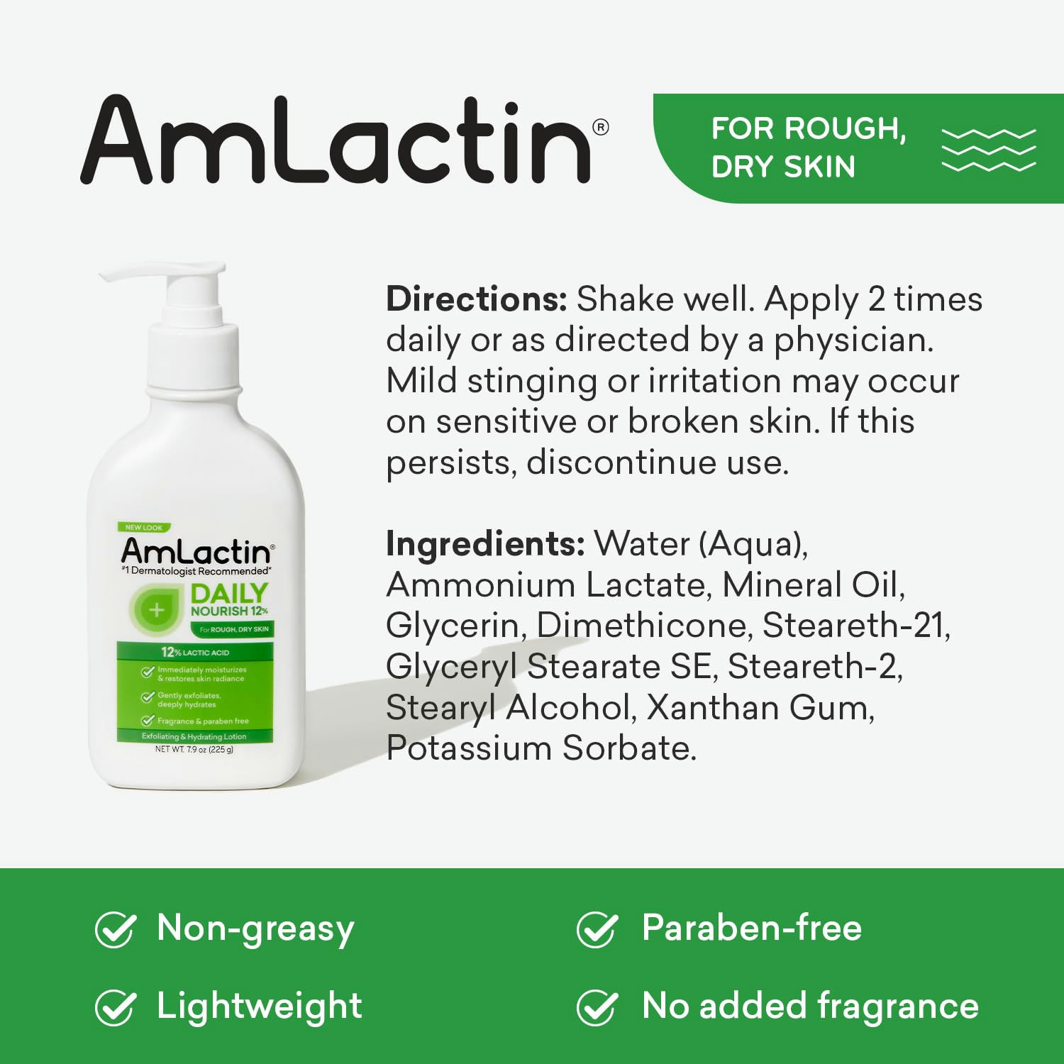 AmLactin Daily Nourish Exfoliating & Moisturizing Lotion