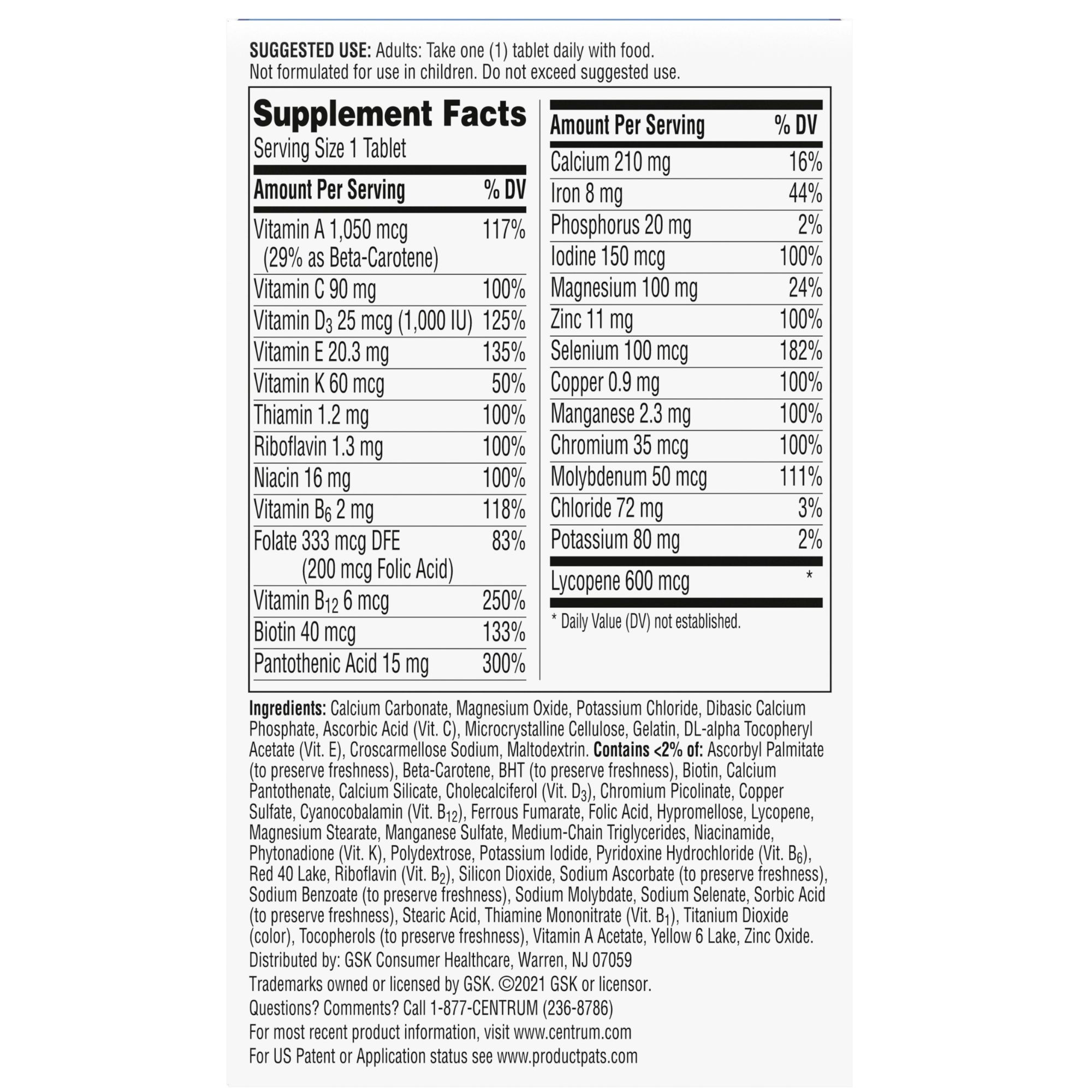 Centrum Men Multivitamin & Multimineral Supplement