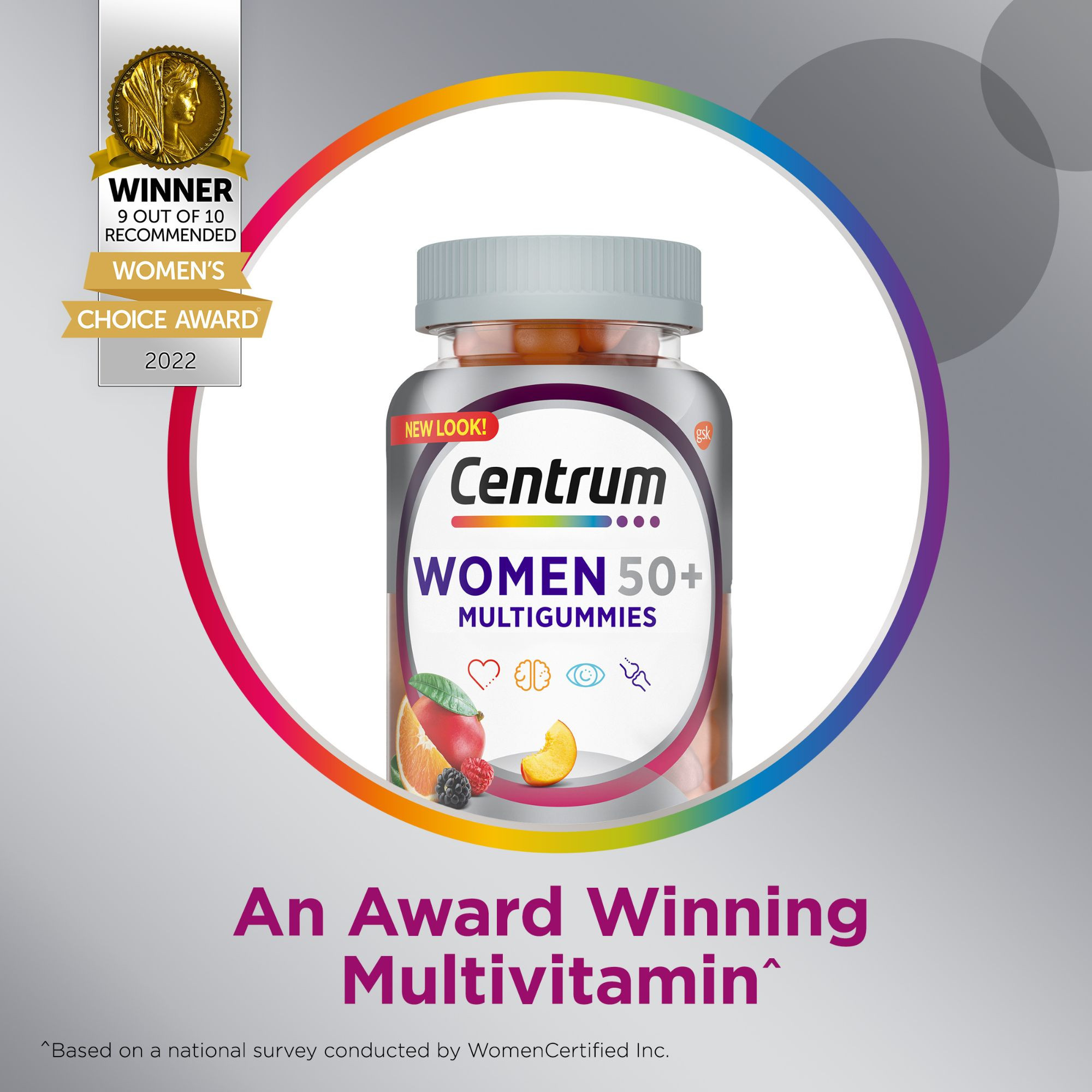 Centrum Women 50+ Multigummies Multivitamin & Multimineral Supplement