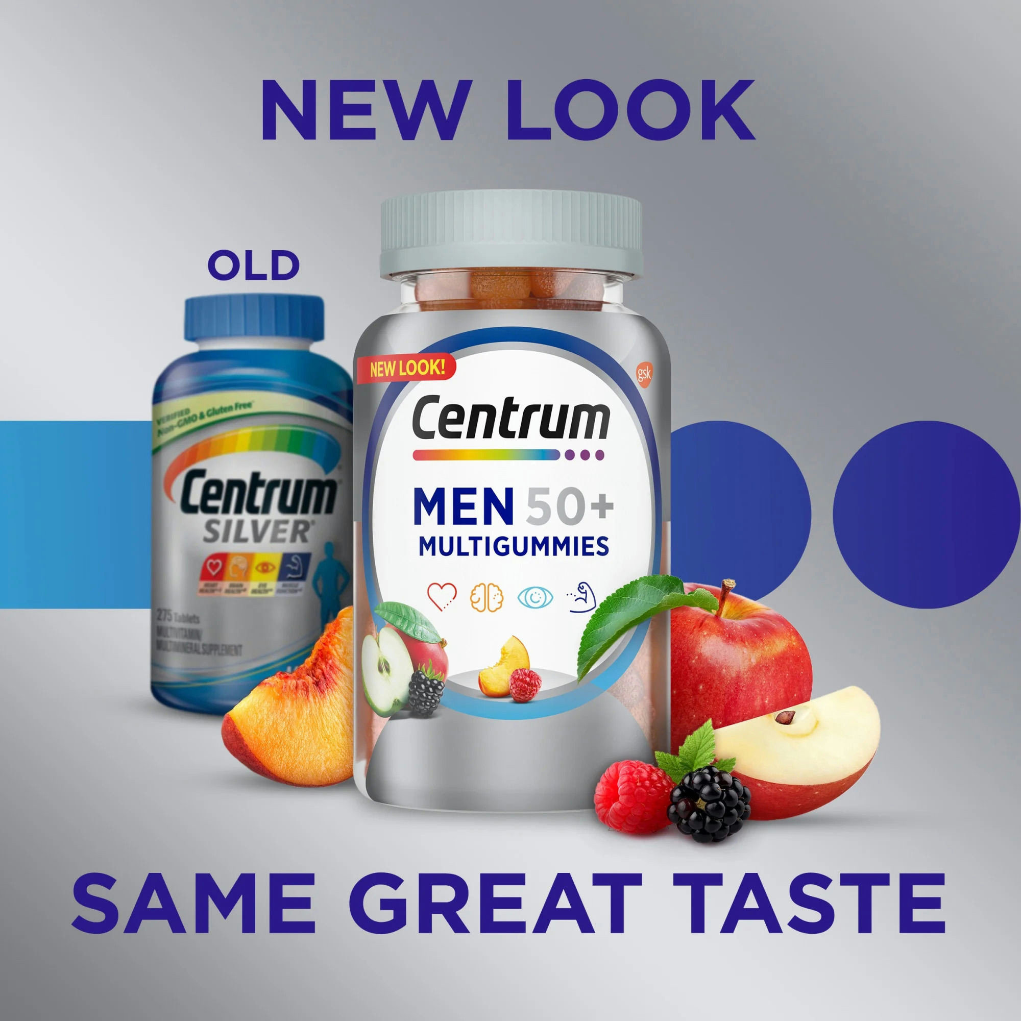 Centrum Men 50+ Multigummies Multivitamin & Multimineral Supplement