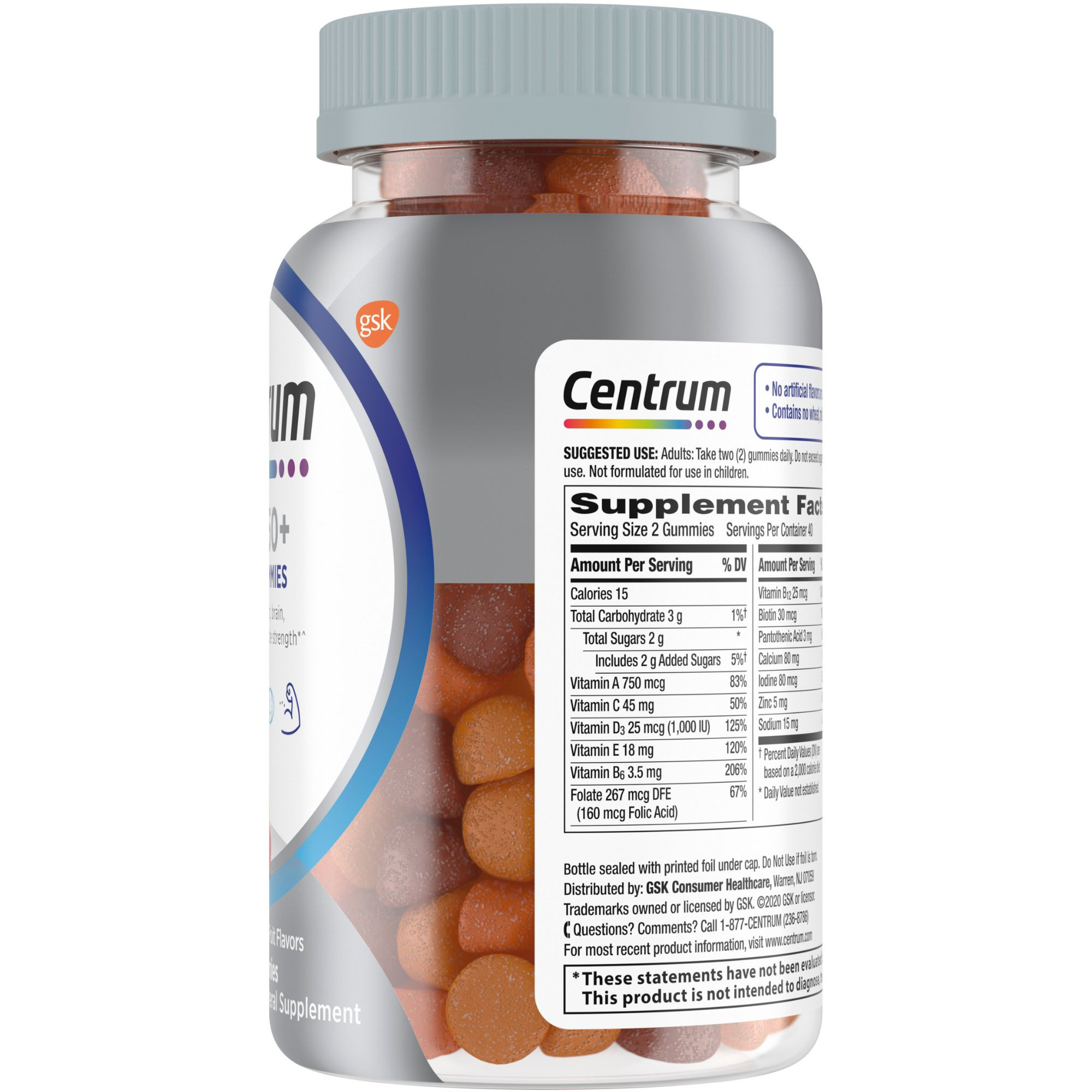 Centrum Men 50+ Multigummies Multivitamin & Multimineral Supplement