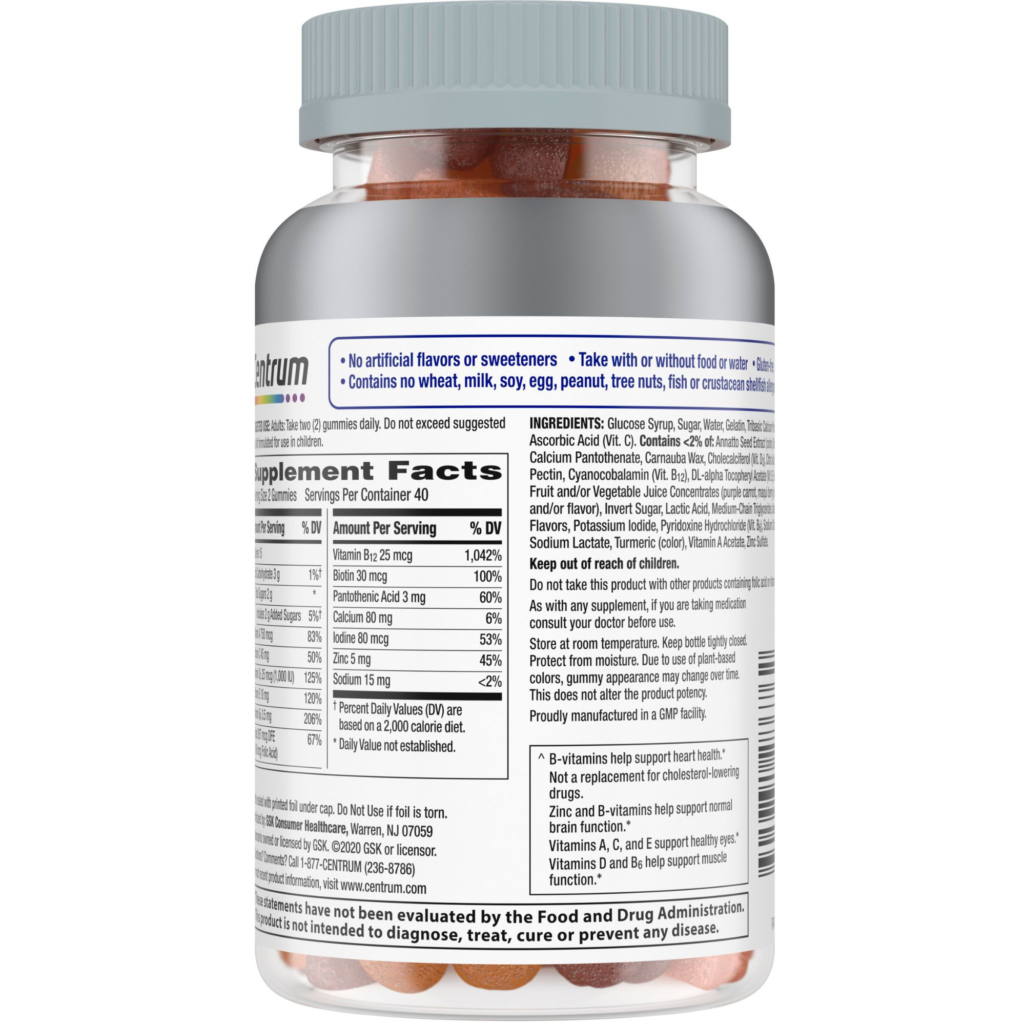 Centrum Men 50+ Multigummies Multivitamin & Multimineral Supplement