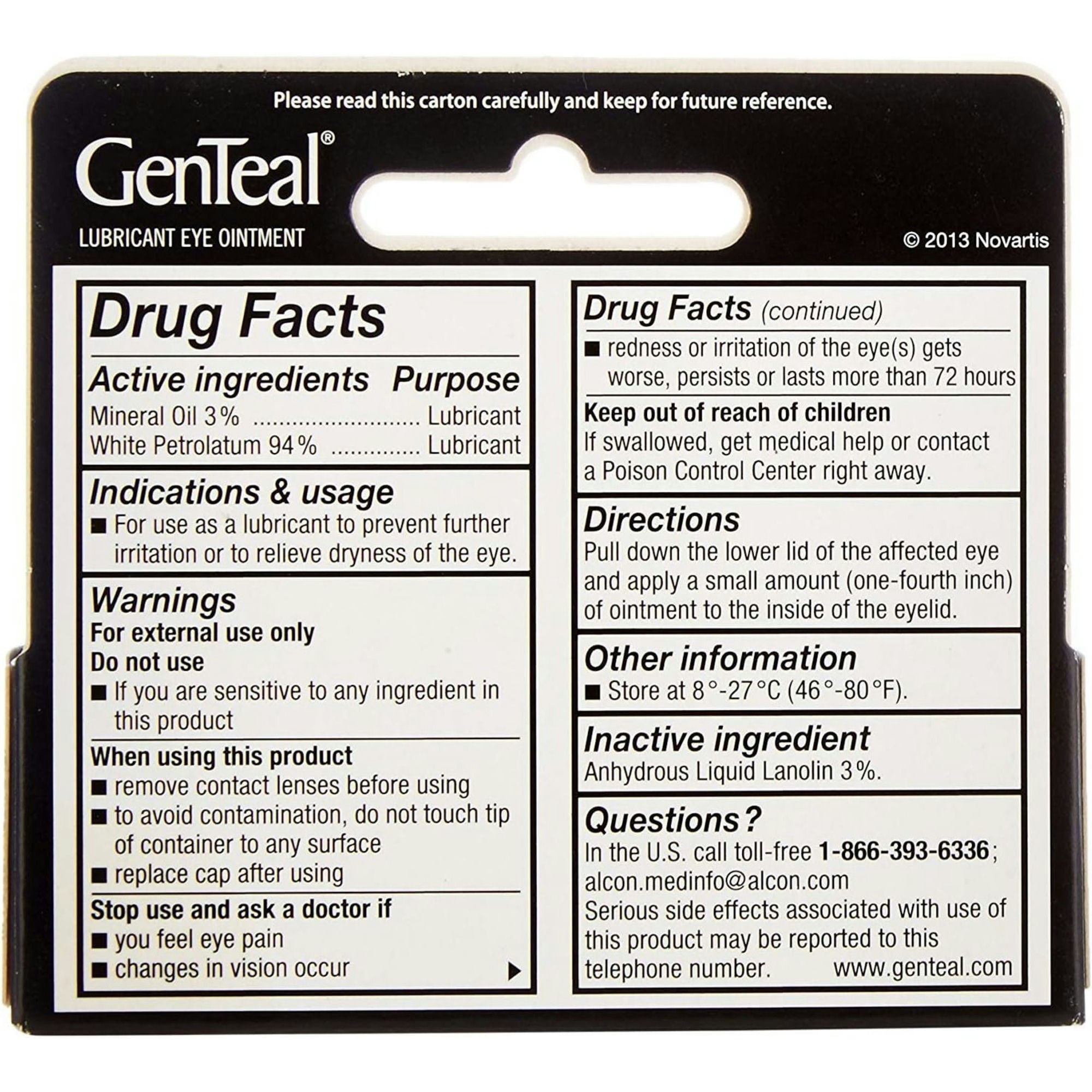 GenTeal Tears Lubricant Eye Ointment