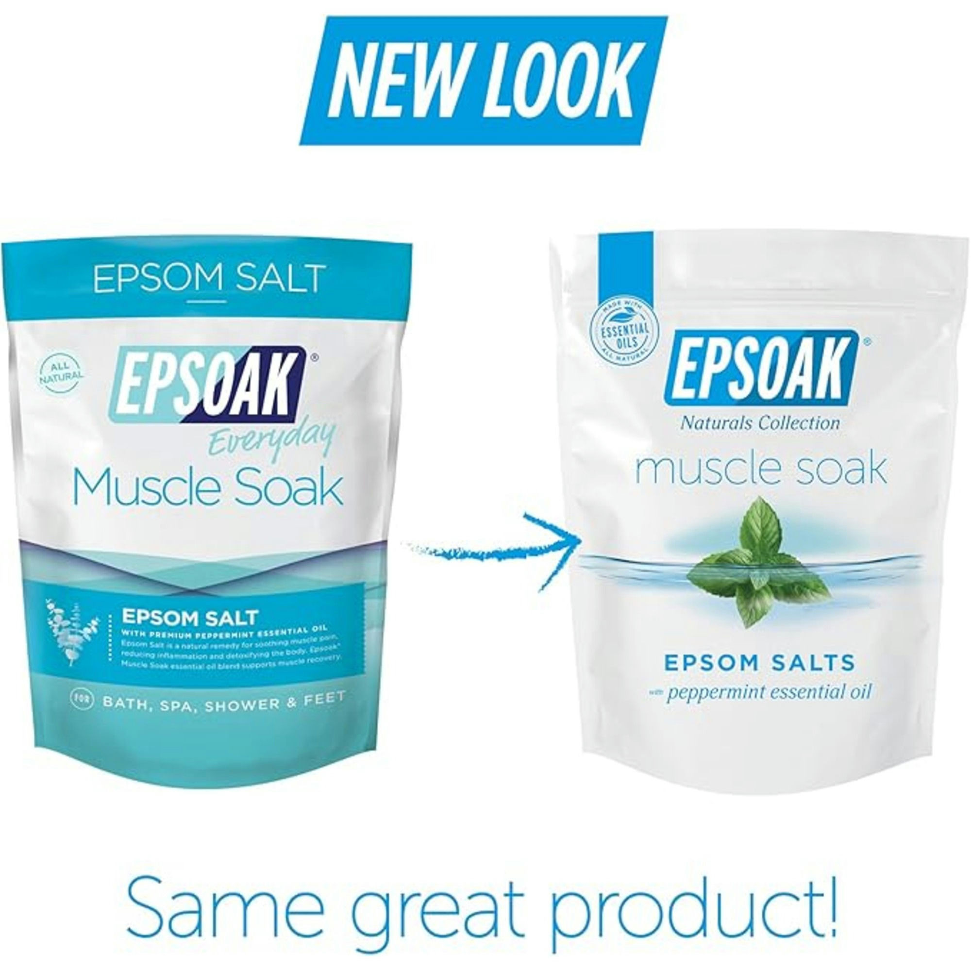 Epsoak Natural Collection Muscle Soak Peppermint Epsom Salts