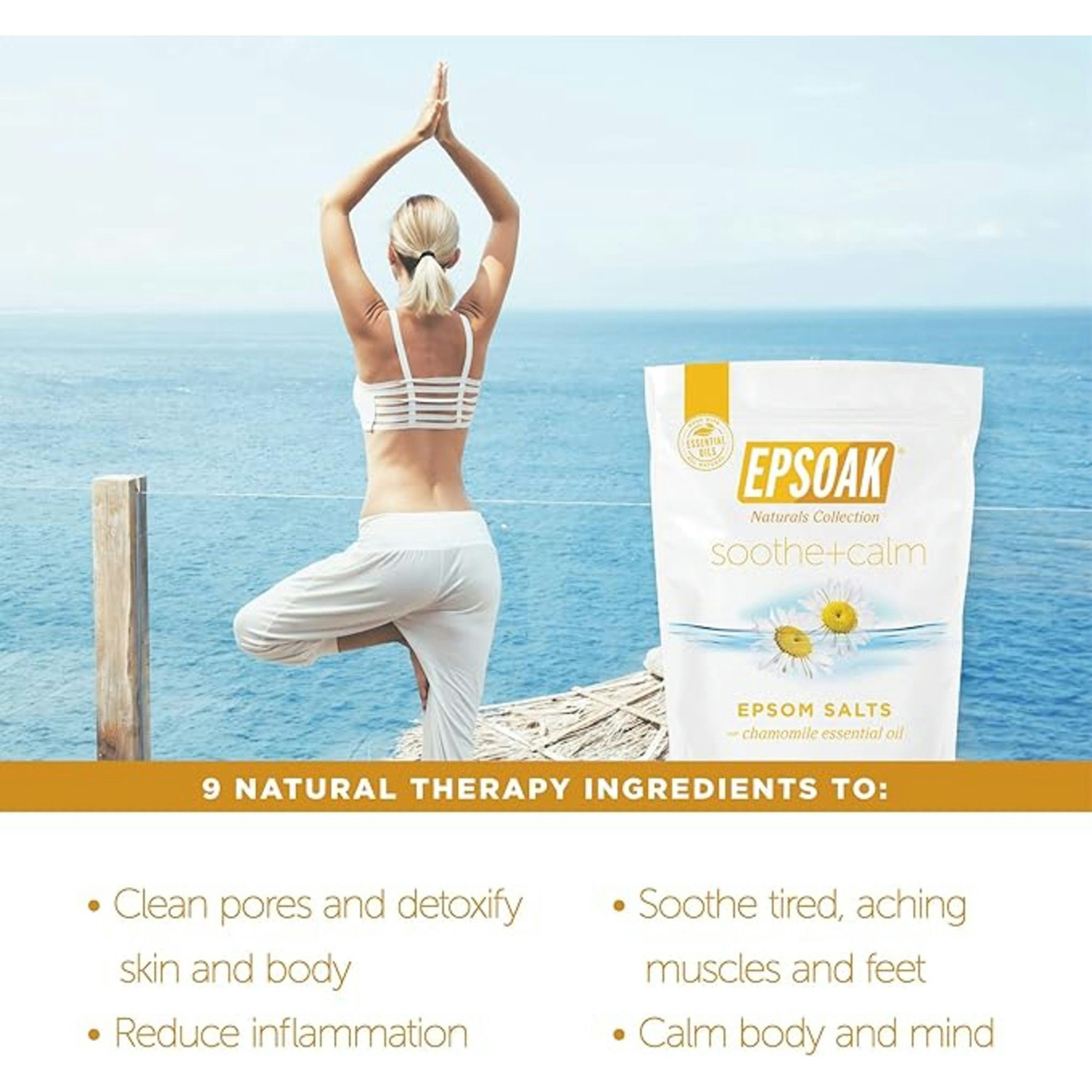 Epsoak Natural Collection Soothe + Calm Chamomile Epsom Salts