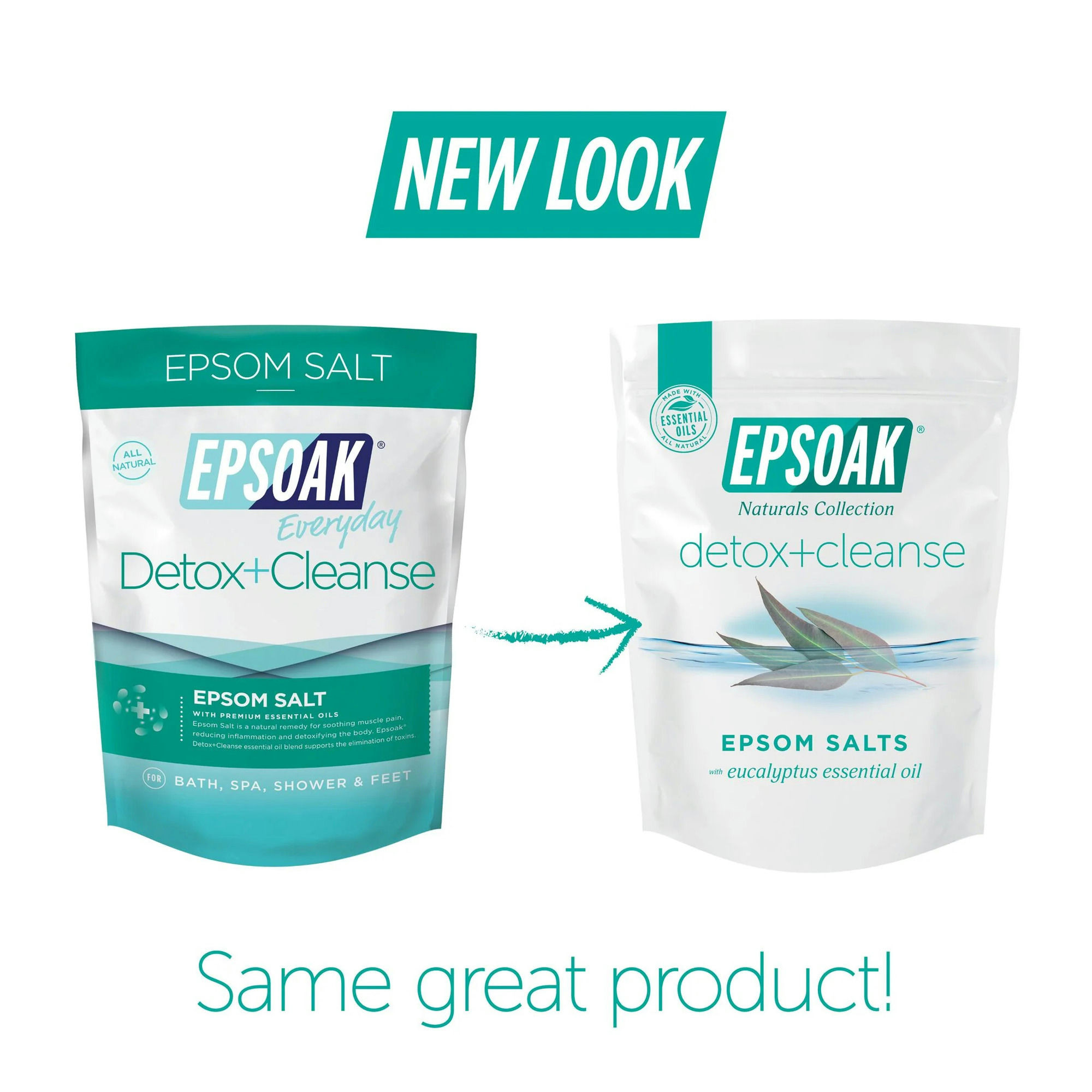 Epsoak Natural Collection Detox + Cleanse Eucalyptus Epsom Salts