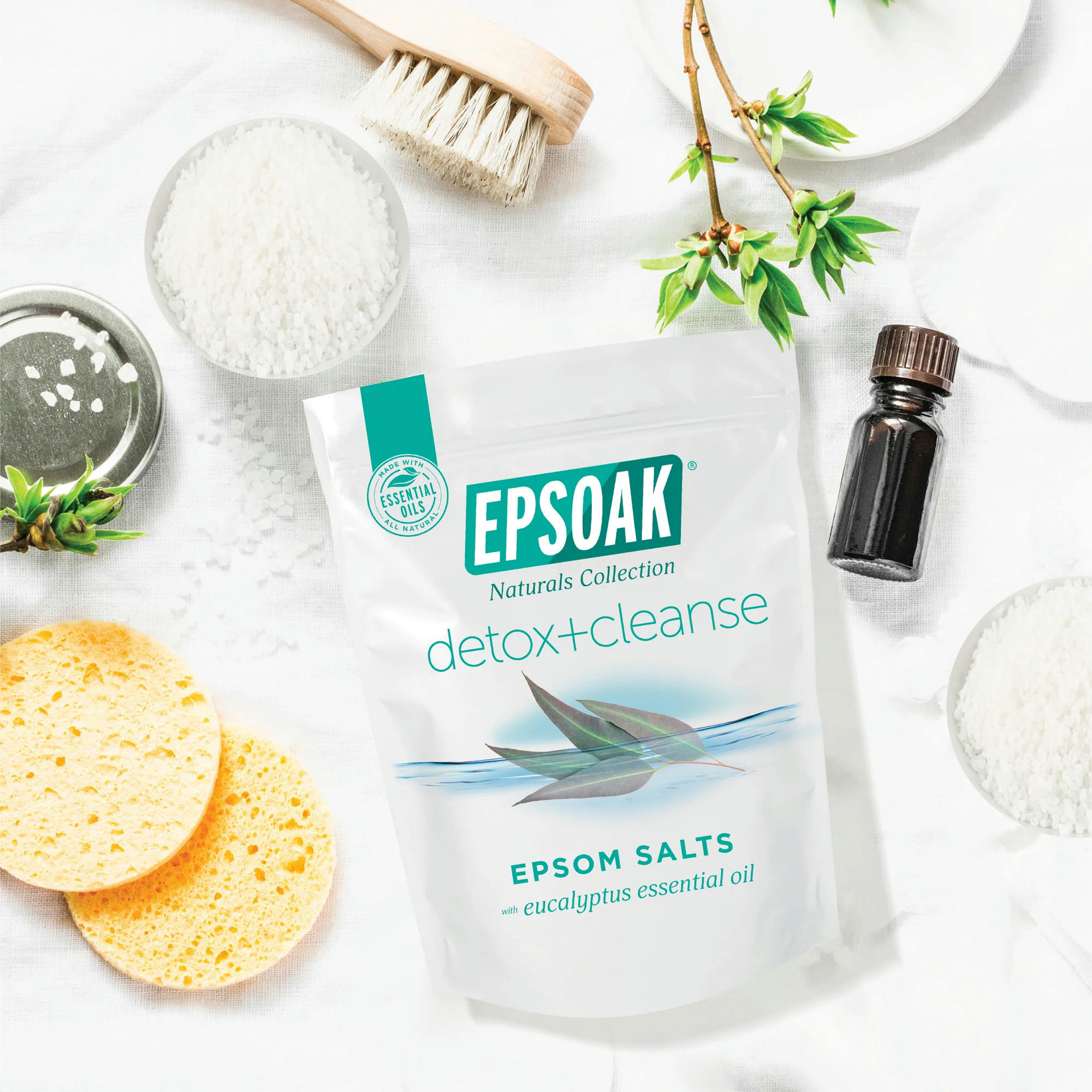 Epsoak Natural Collection Detox + Cleanse Eucalyptus Epsom Salts