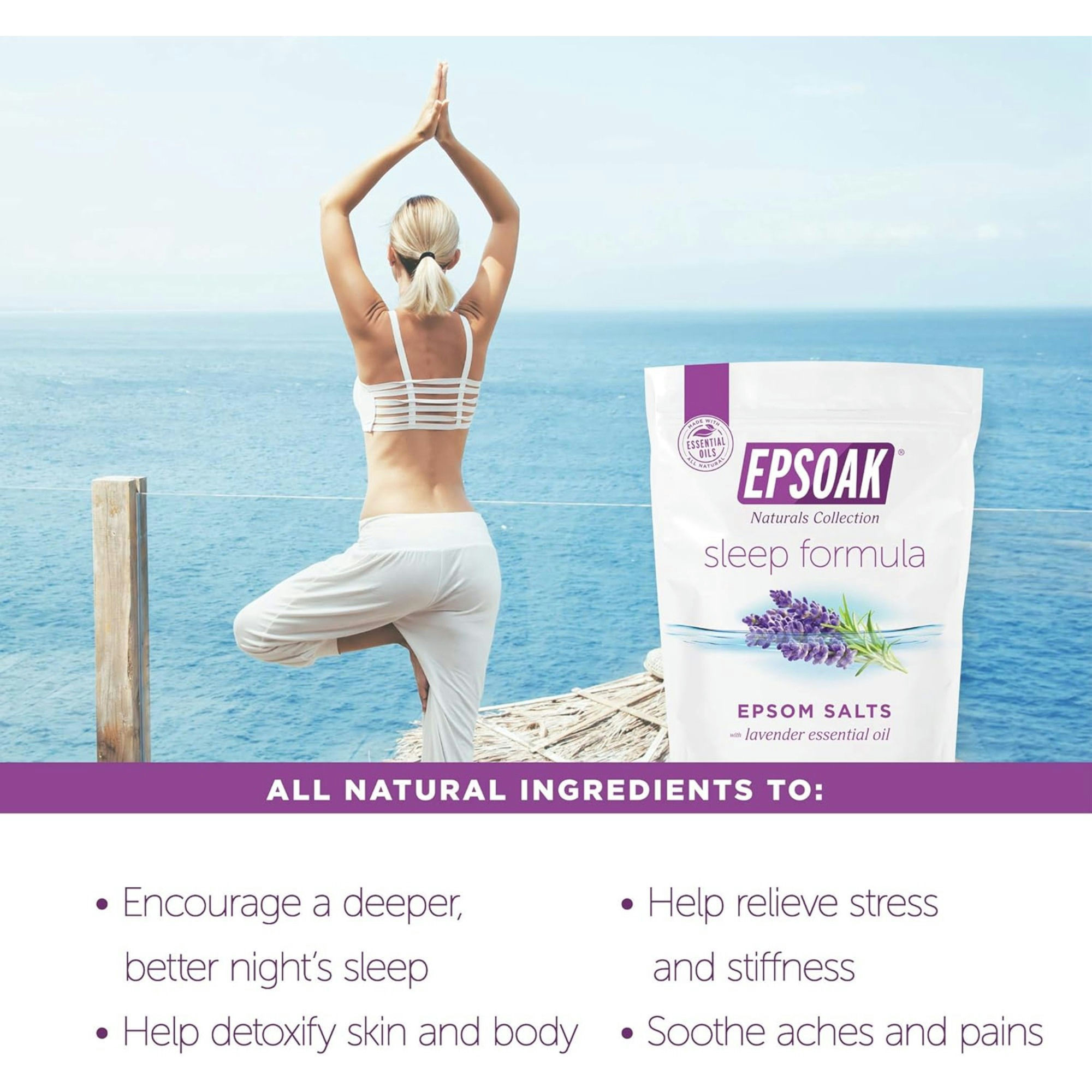 Epsoak Natural Collection Sleep Formula Lavender Epsom Salts