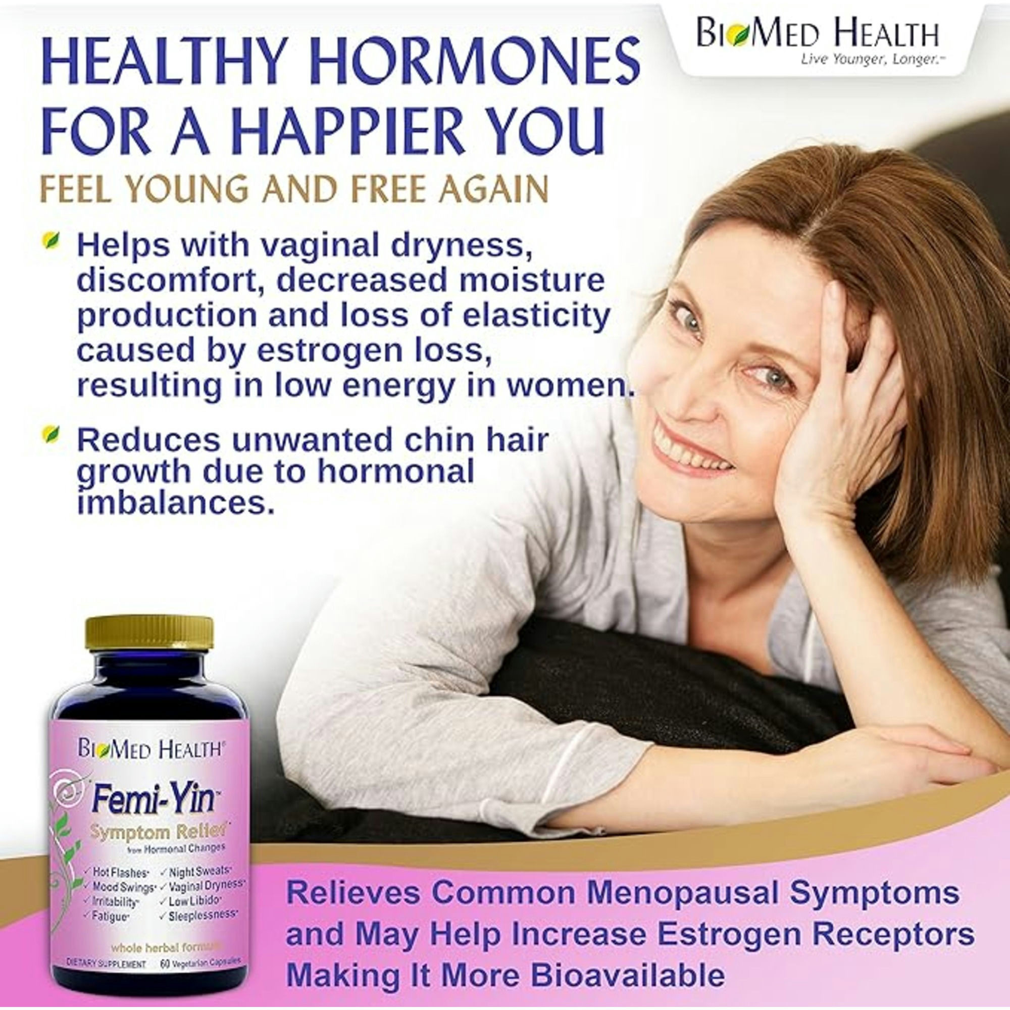 Bio-Med Health Femi-Yin Menopause Relief Dietary Supplement