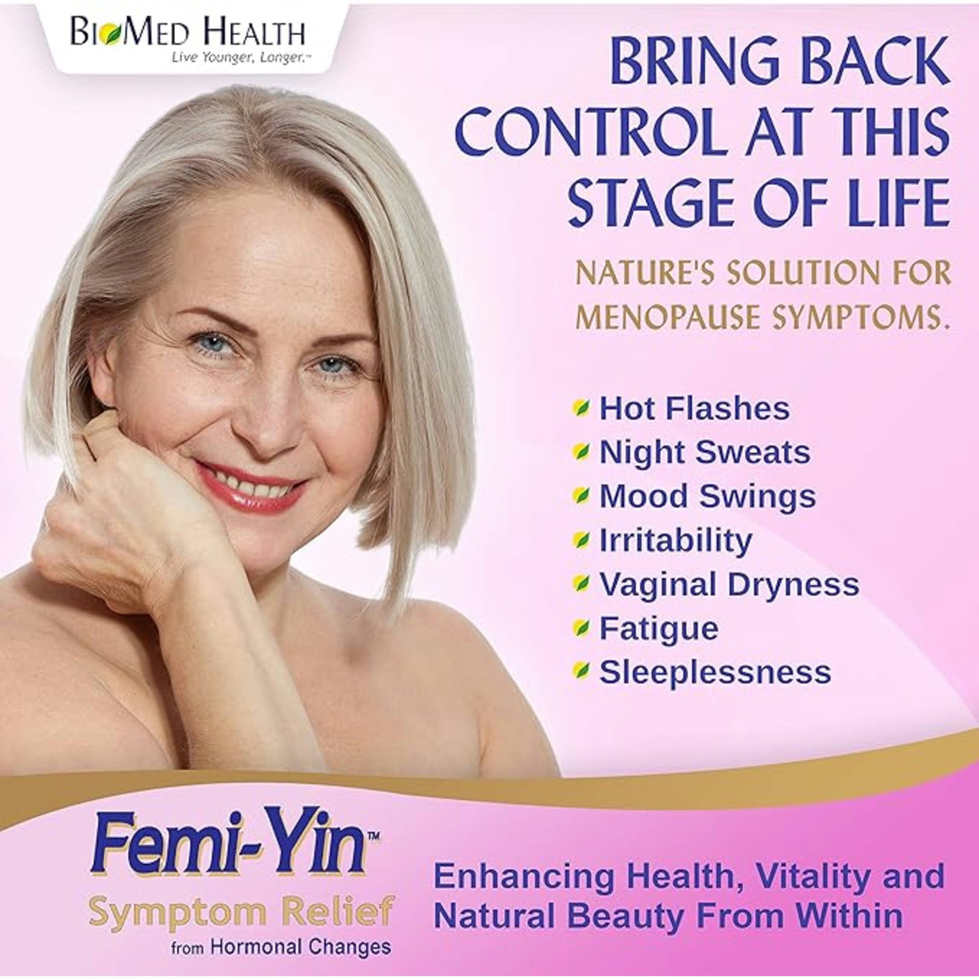 Bio-Med Health Femi-Yin Menopause Relief Dietary Supplement