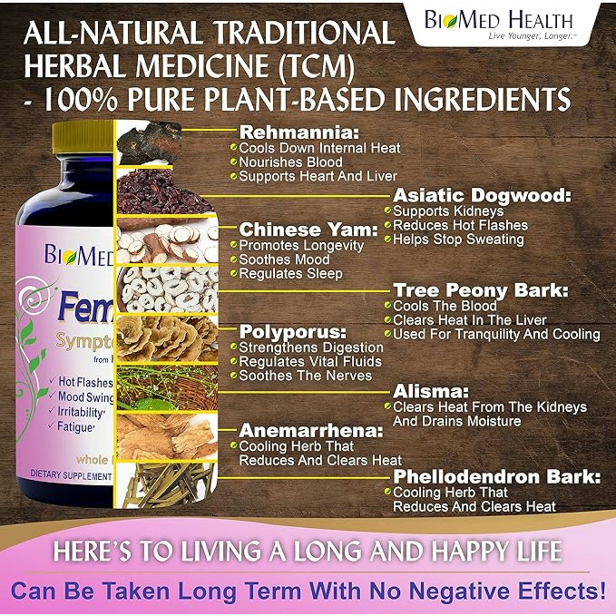 Bio-Med Health Femi-Yin Menopause Relief Dietary Supplement