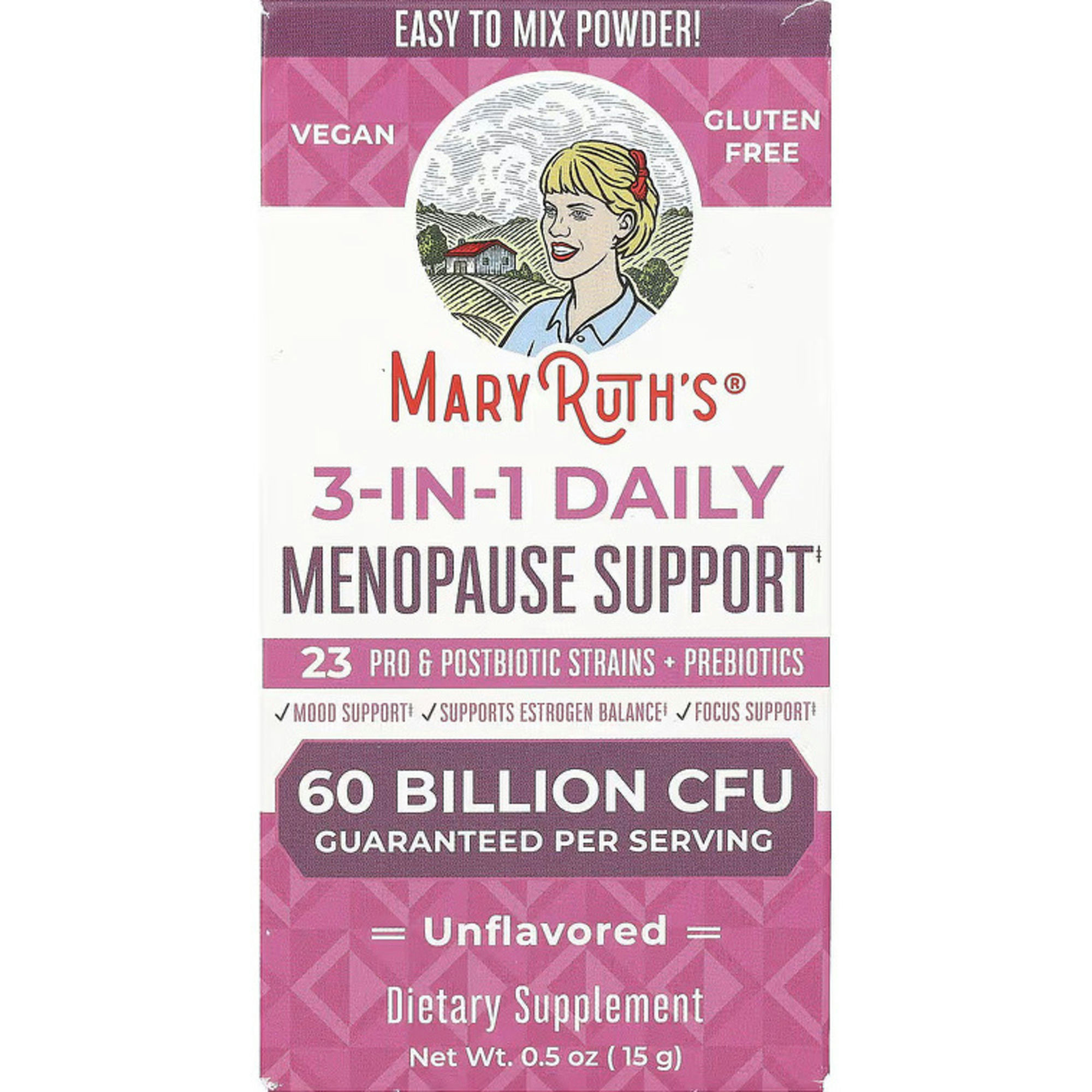 Mary Ruth's 3 in 1 Menopause Support Powder Dietary Supplement