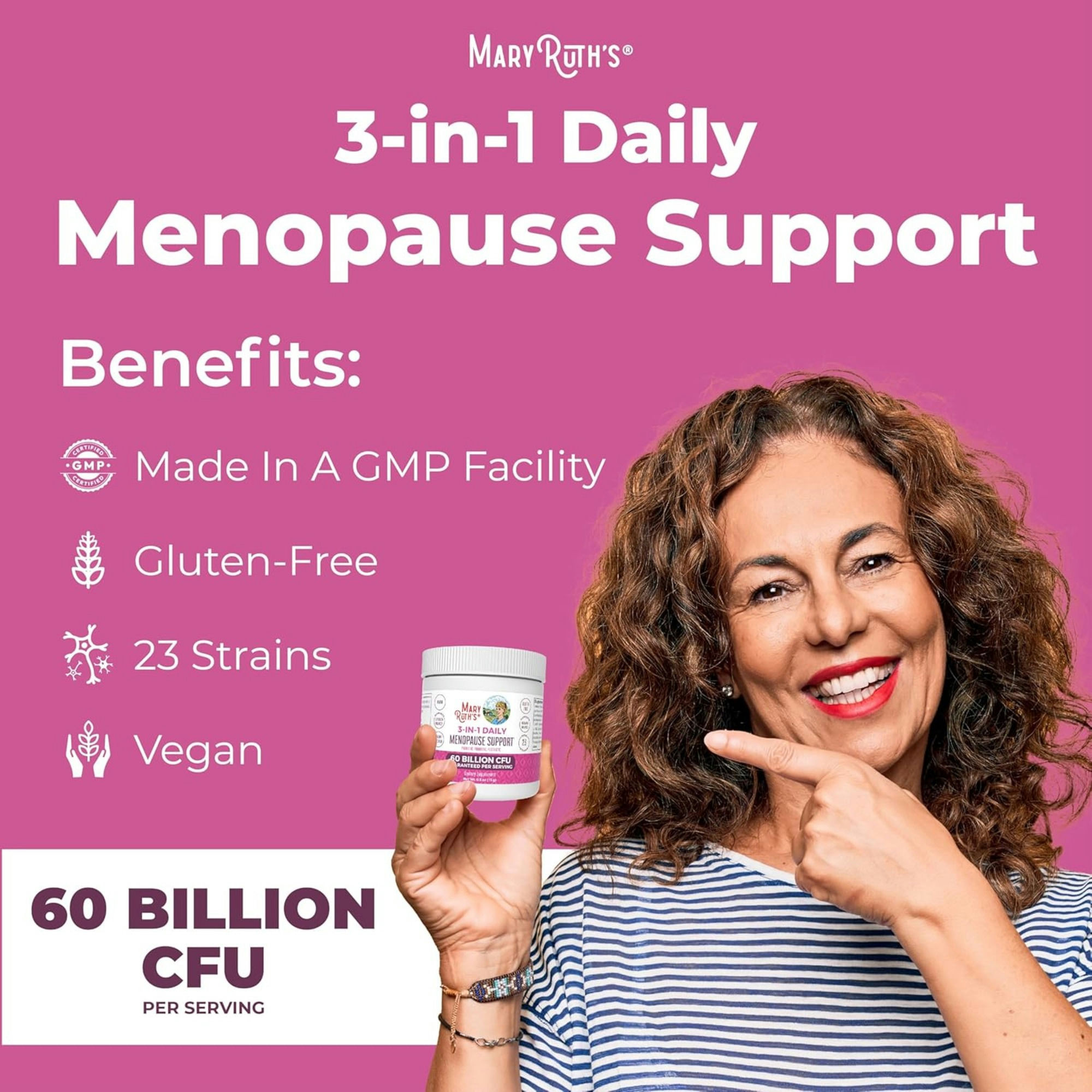 Mary Ruth's 3 in 1 Menopause Support Powder Dietary Supplement