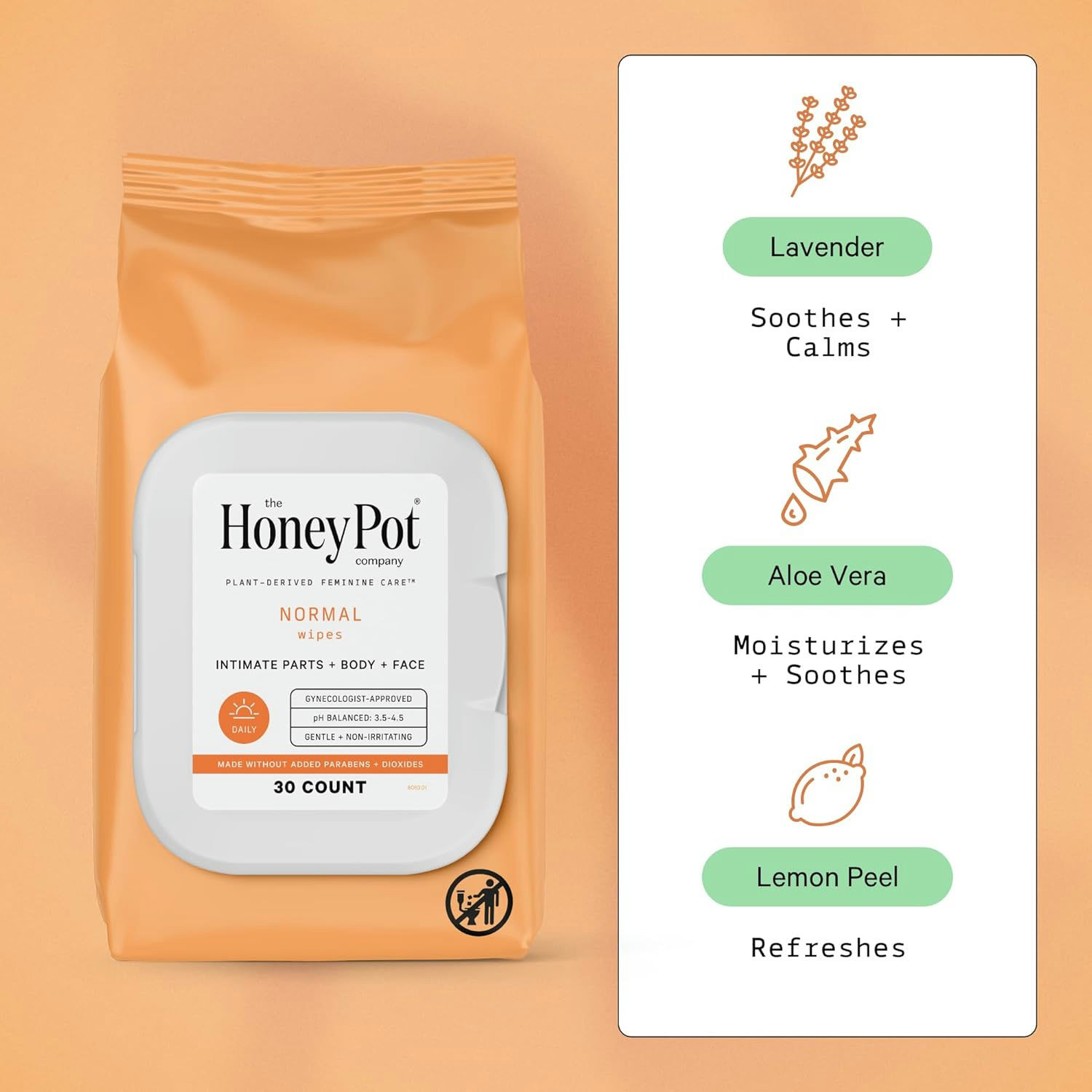 The Honey Pot Normal Wipes
