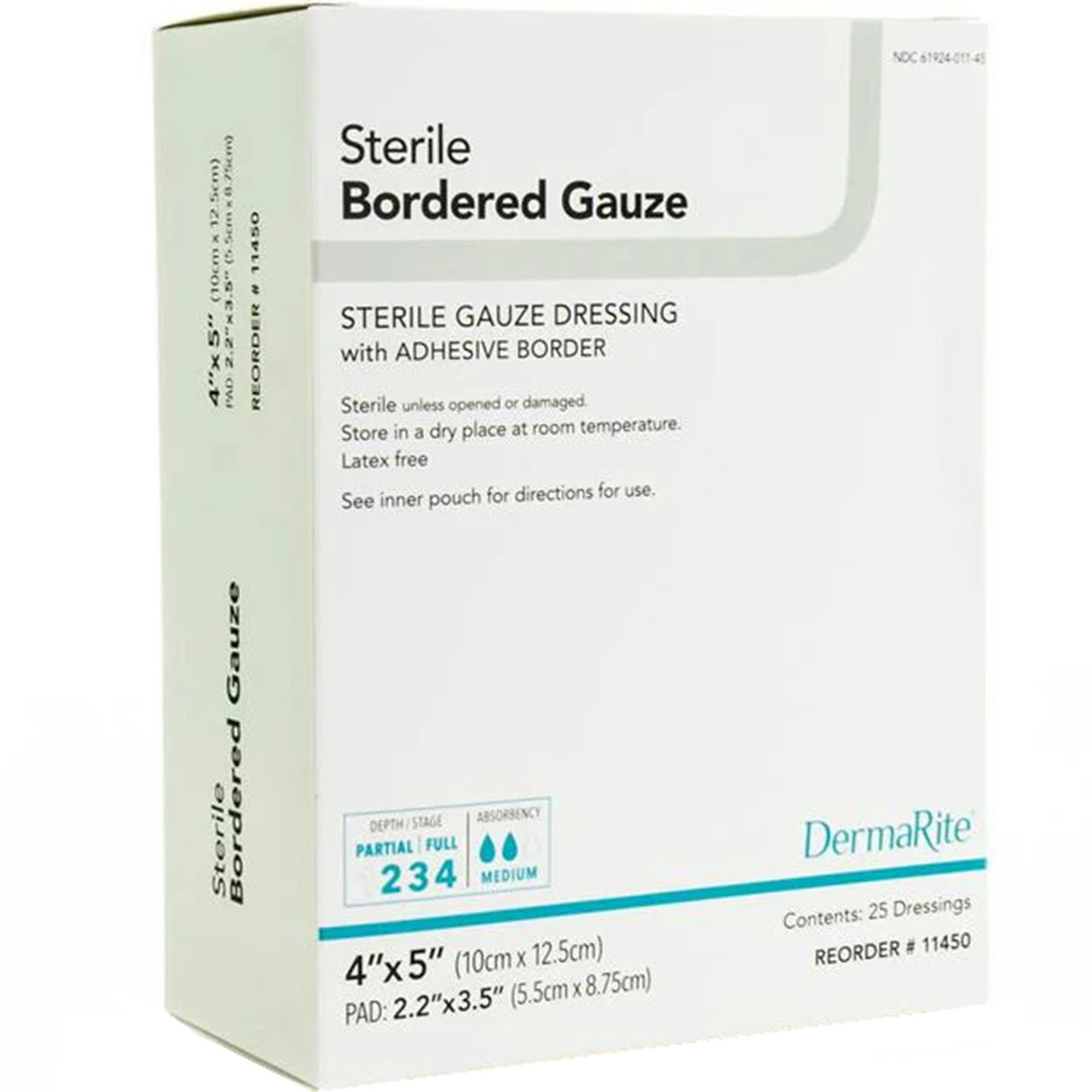 DermaRite Sterile Bordered Gauze with Adhesive Border