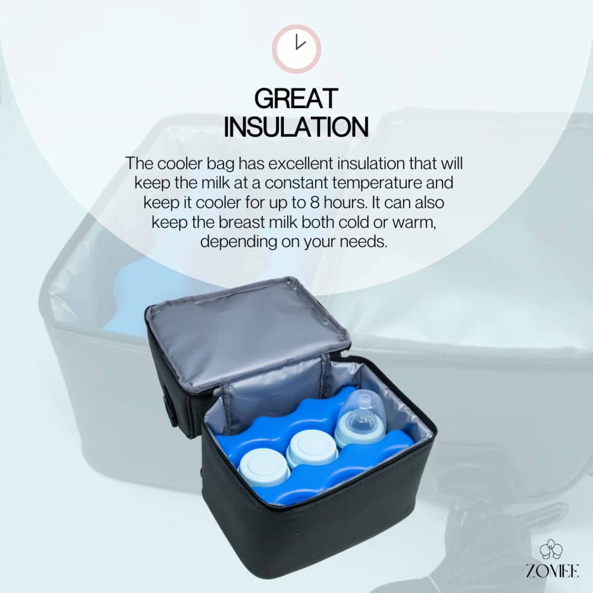 Zomee Breastmilk Baby Bottle Zipper Bag