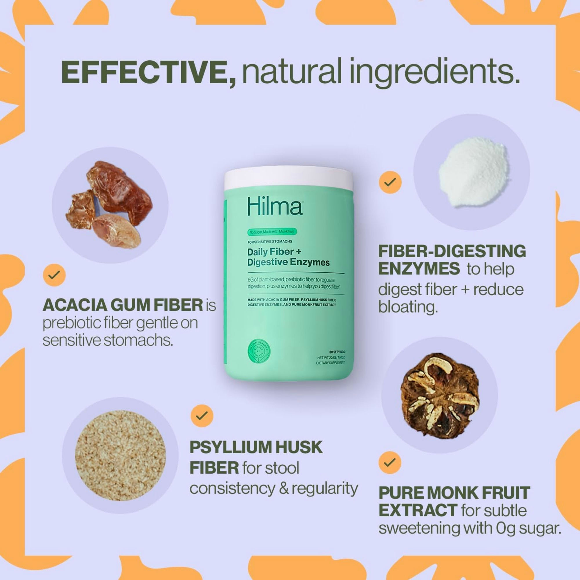 Hilma Daily Fiber + Digestive Enzymes