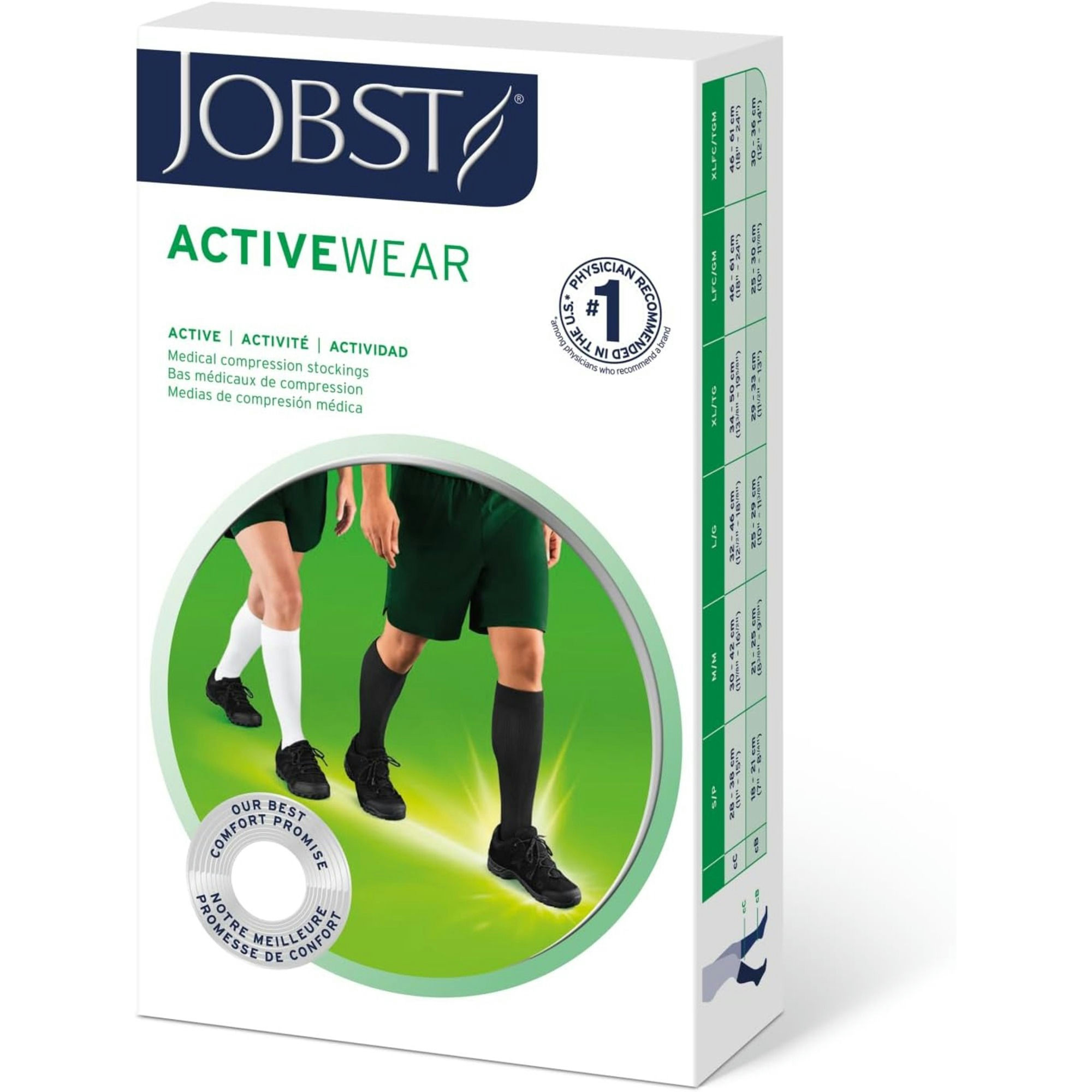 JOBST ActiveWear Knee High Compression Socks, 20-30 mmHg