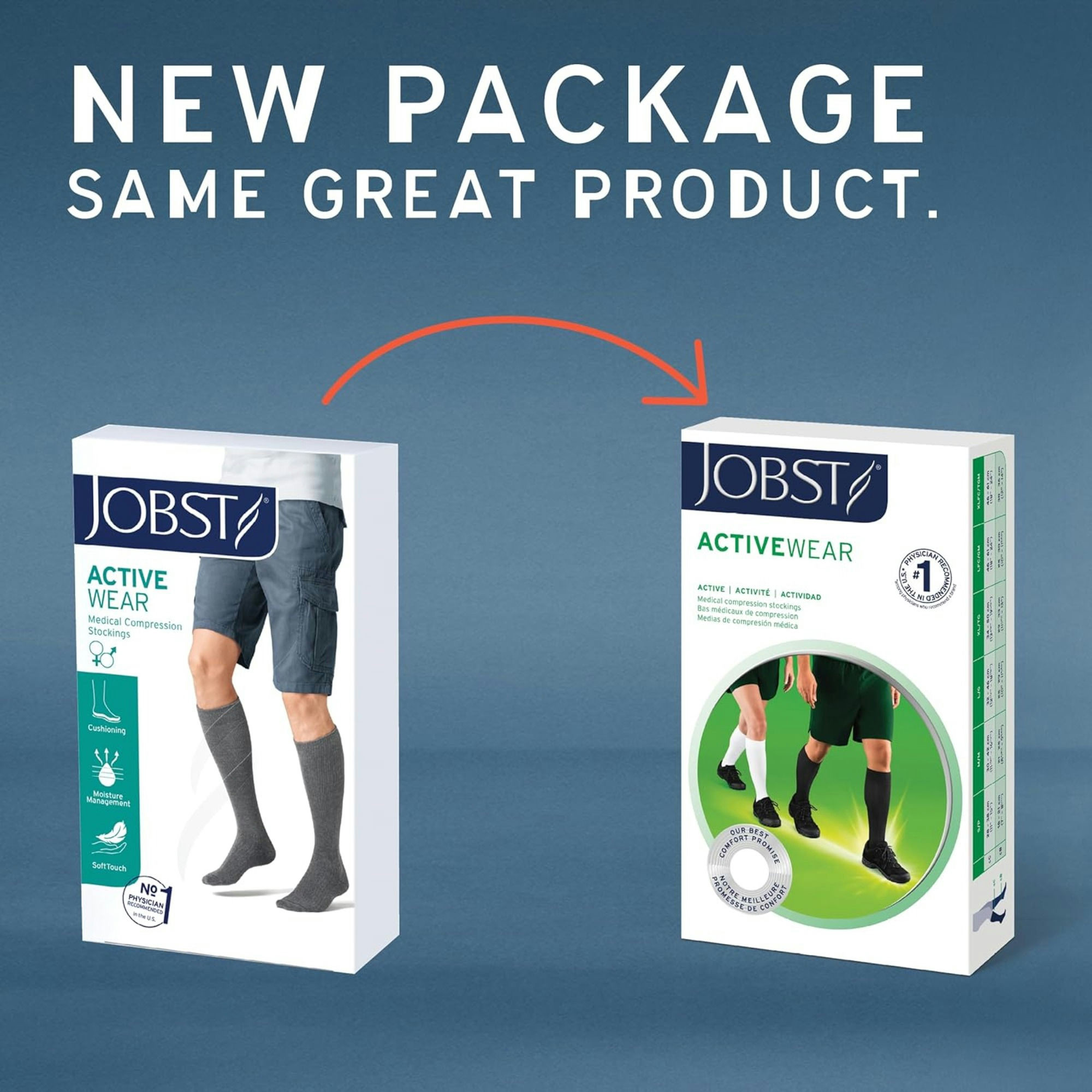 JOBST ActiveWear Knee High Compression Socks, 20-30 mmHg