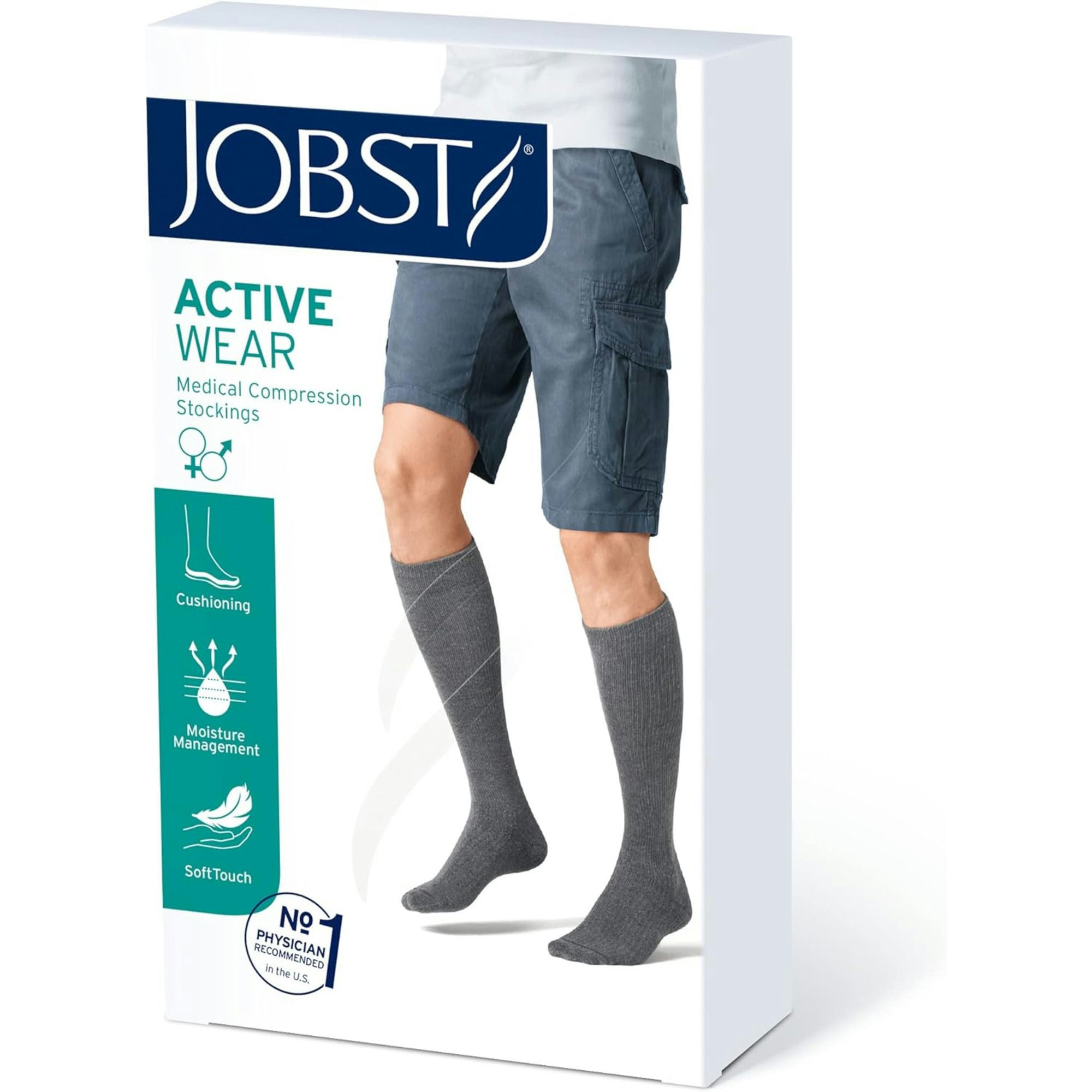JOBST ActiveWear Knee High Compression Socks, 15-20 mmHg