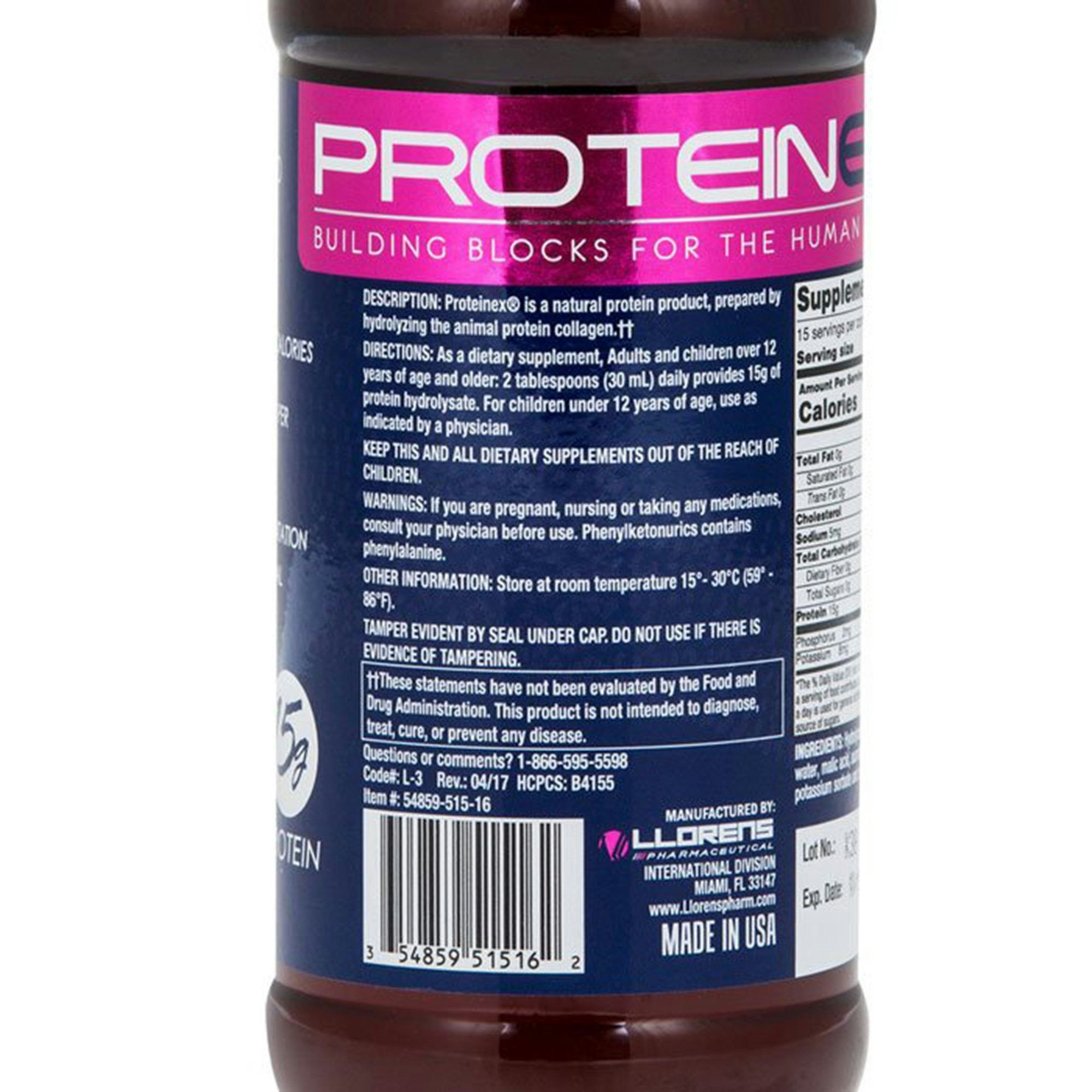 Proteinex P15 Hydrolyzed Liquid Protein Oral Supplement