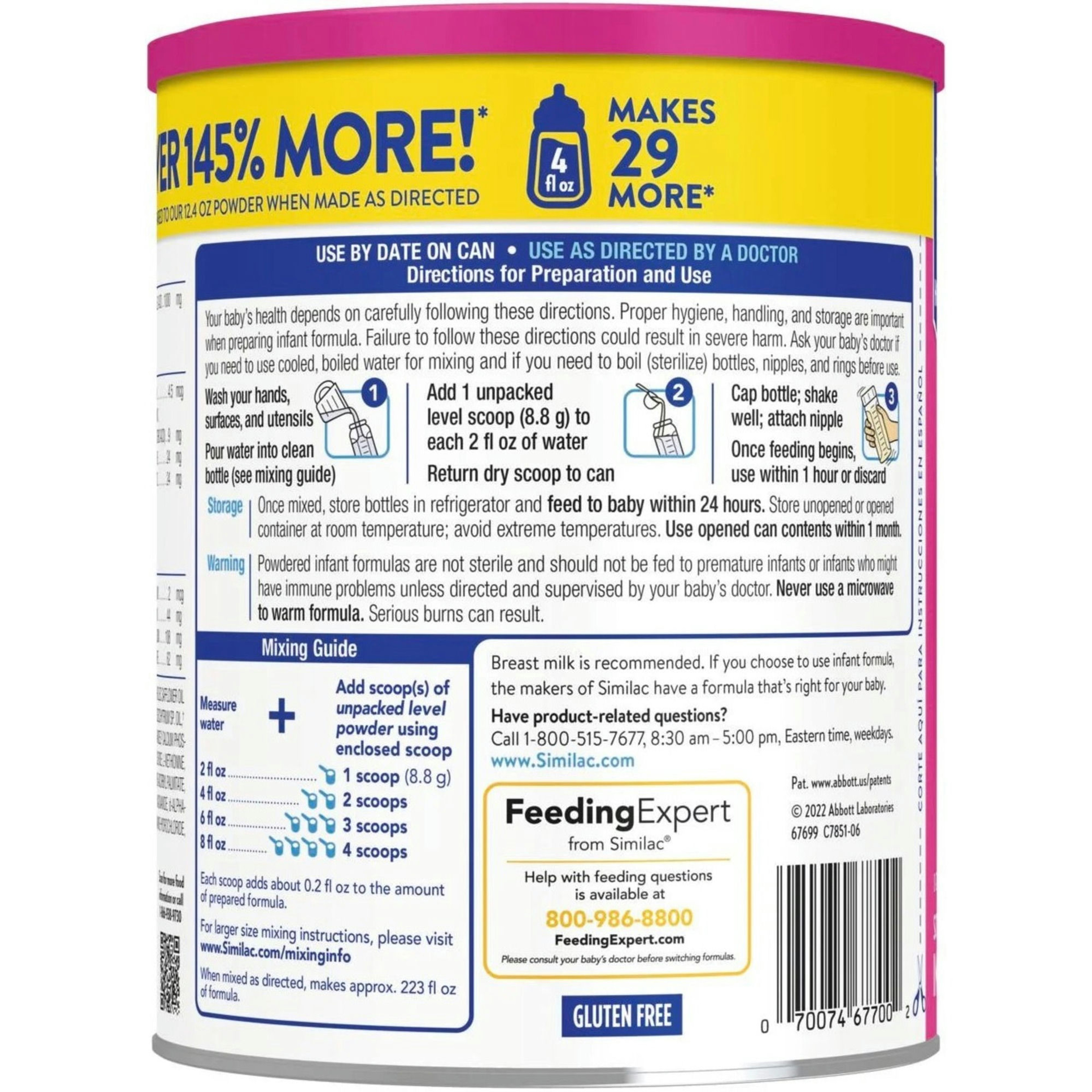 Similac Soy Isomil OptiGro Infant Formula for Fussiness & Gas