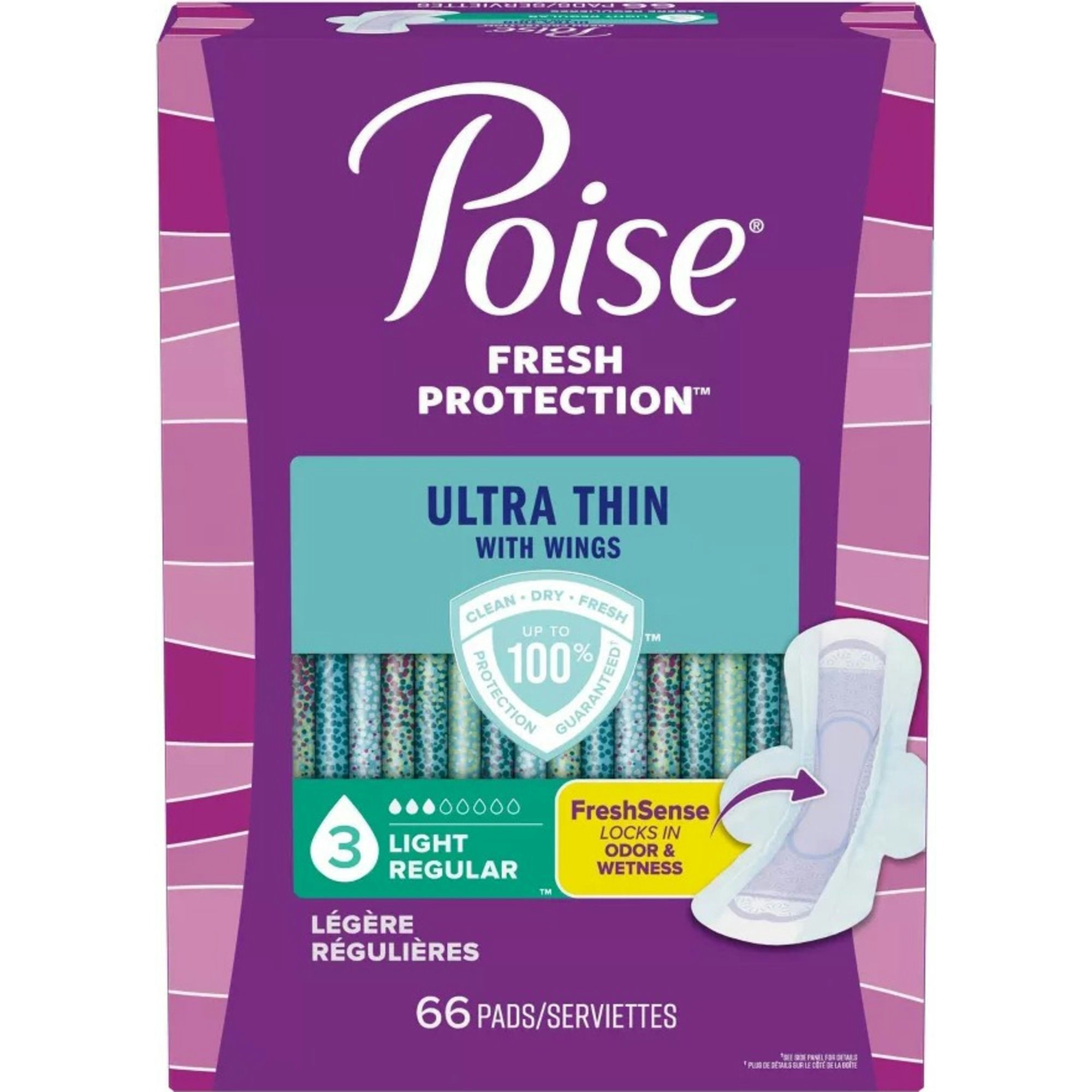 Poise Ultra Thin Pads, Light