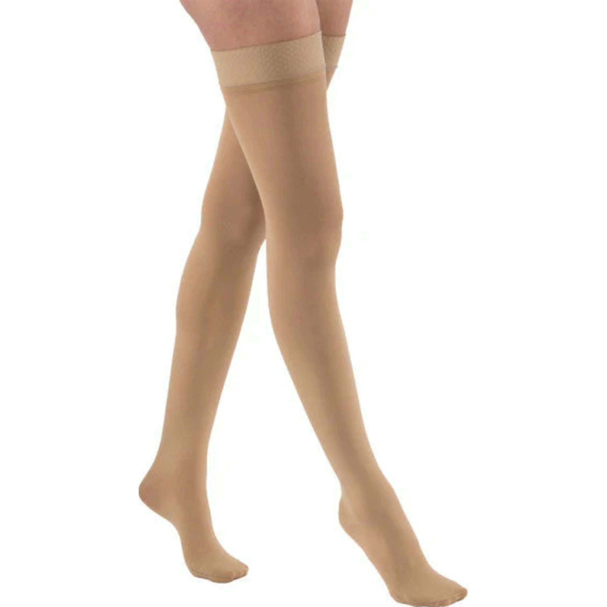 JOBST Relief Thigh High Medical Compression Stockings with Silicone Band, 20-30 mmHg