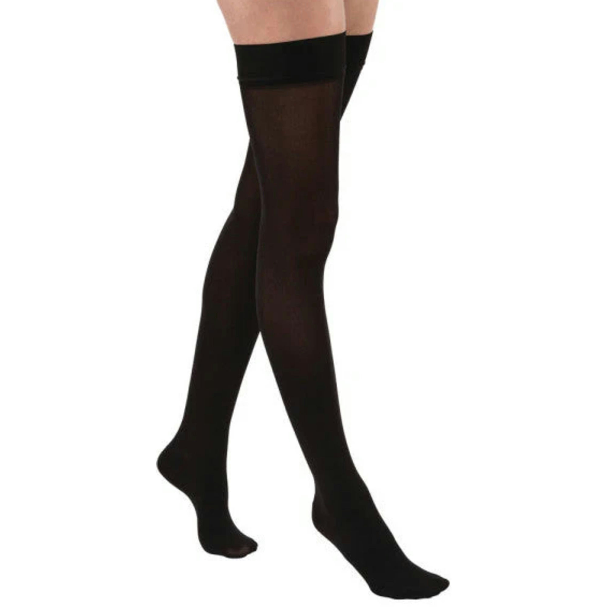 JOBST Relief Thigh High Medical Compression Stockings with Silicone Band, 30-40 mmHg