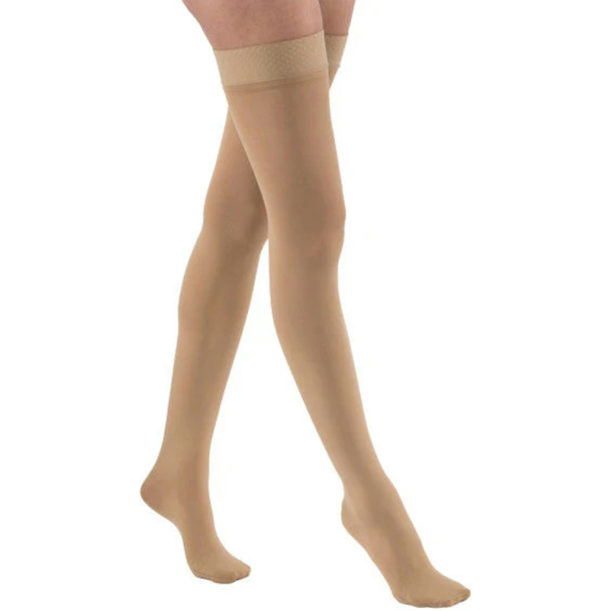 JOBST Relief Thigh High Medical Compression Stockings with Silicone Band, 30-40 mmHg