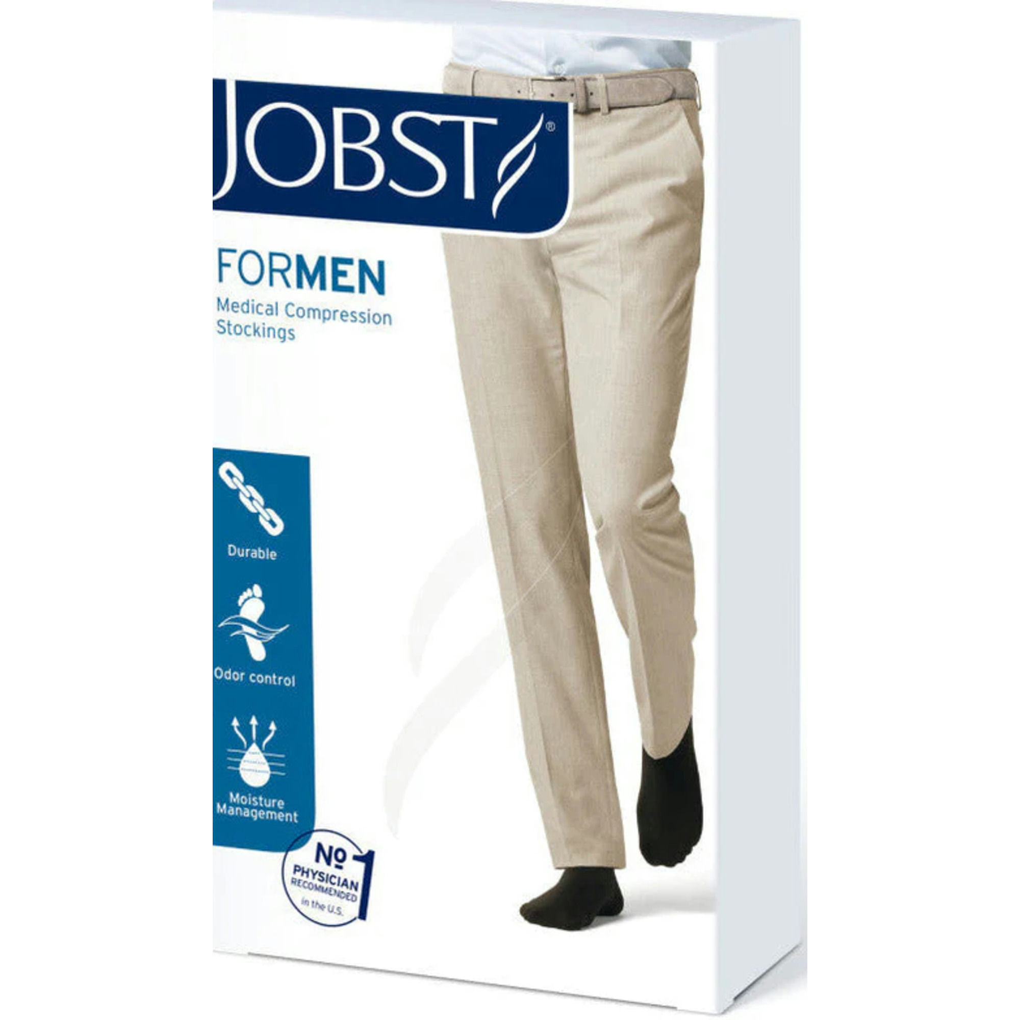 JOBST ForMen Knee High Medical Compression Stockings, 15-20 mmHg