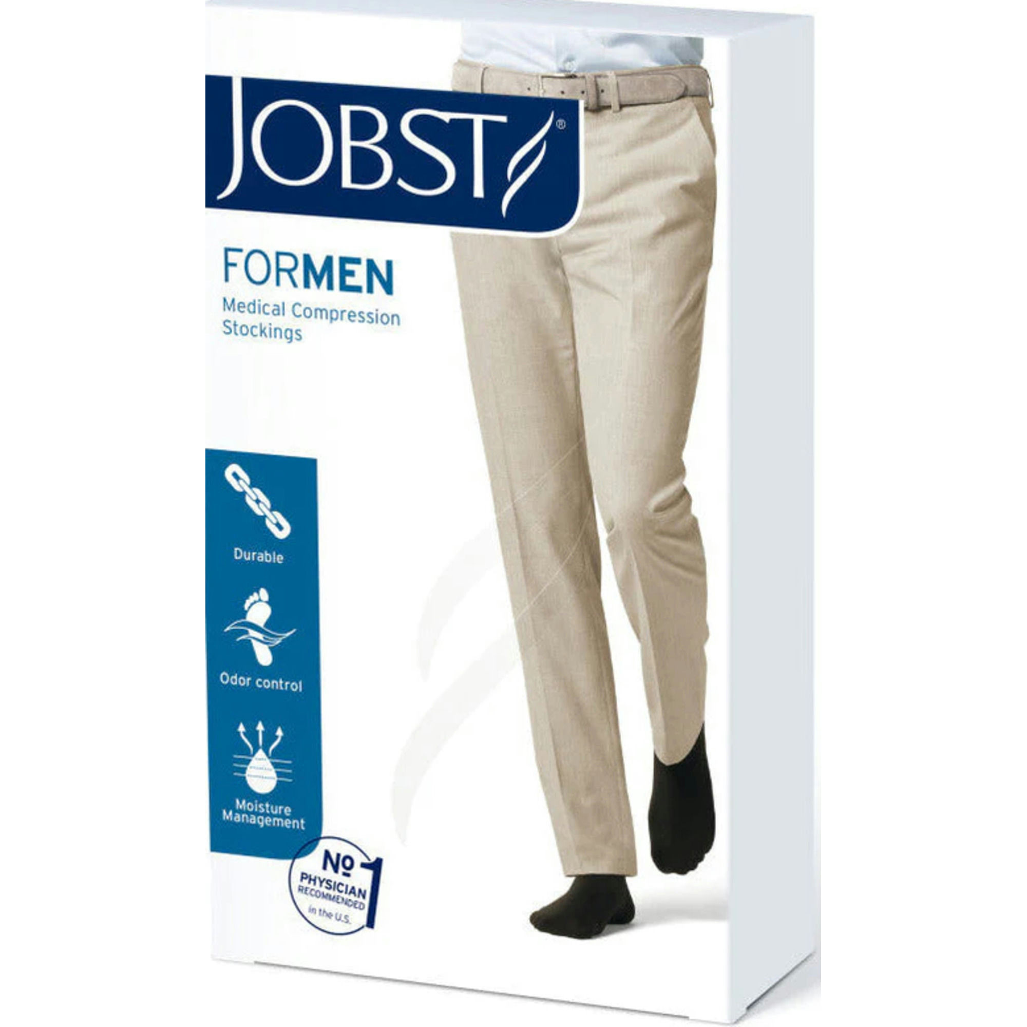 JOBST ForMen Knee High Medical Compression Stockings, 30-40 mmHg