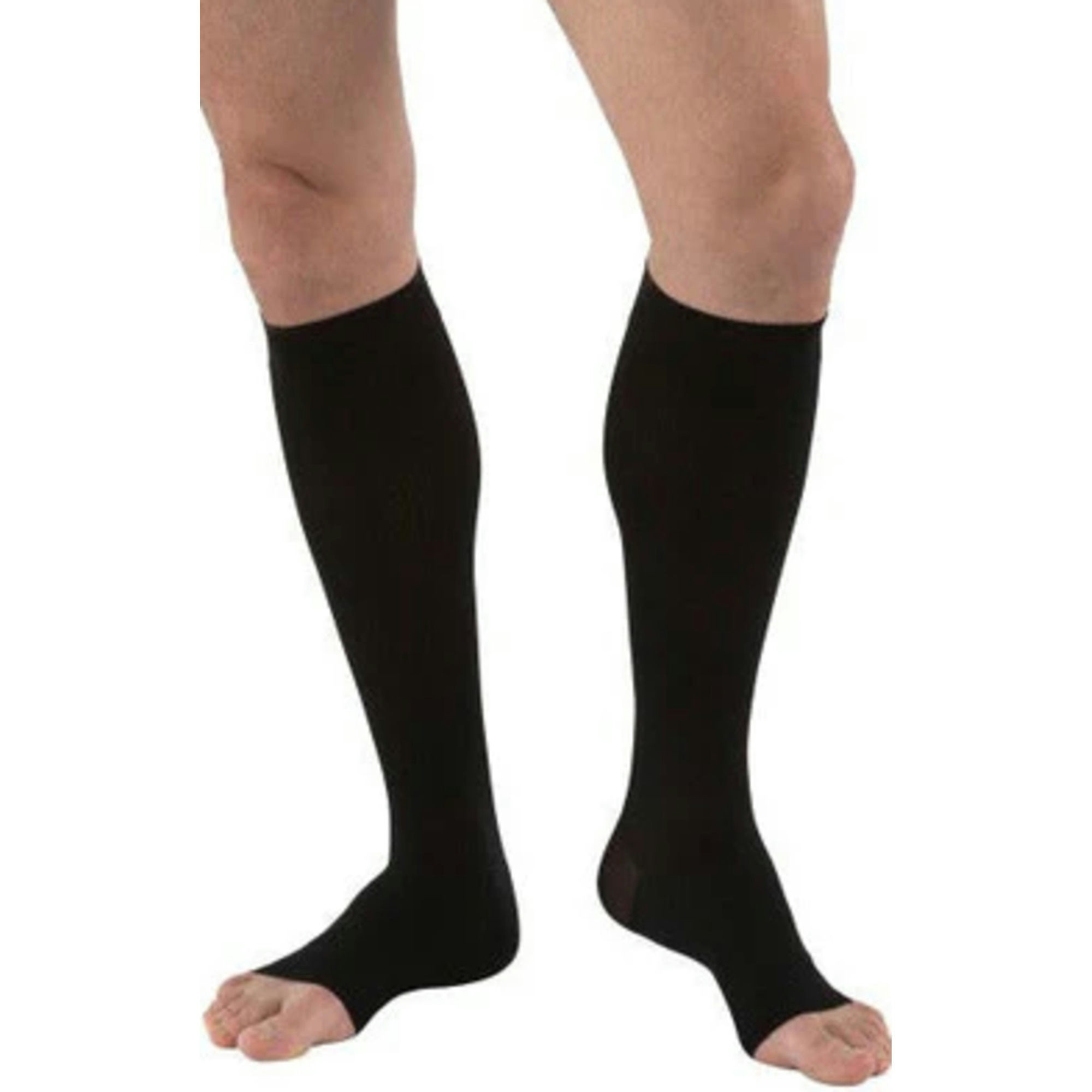 JOBST ForMen Knee High Open Toe Medical Compression Stockings, 20-30 mmHg