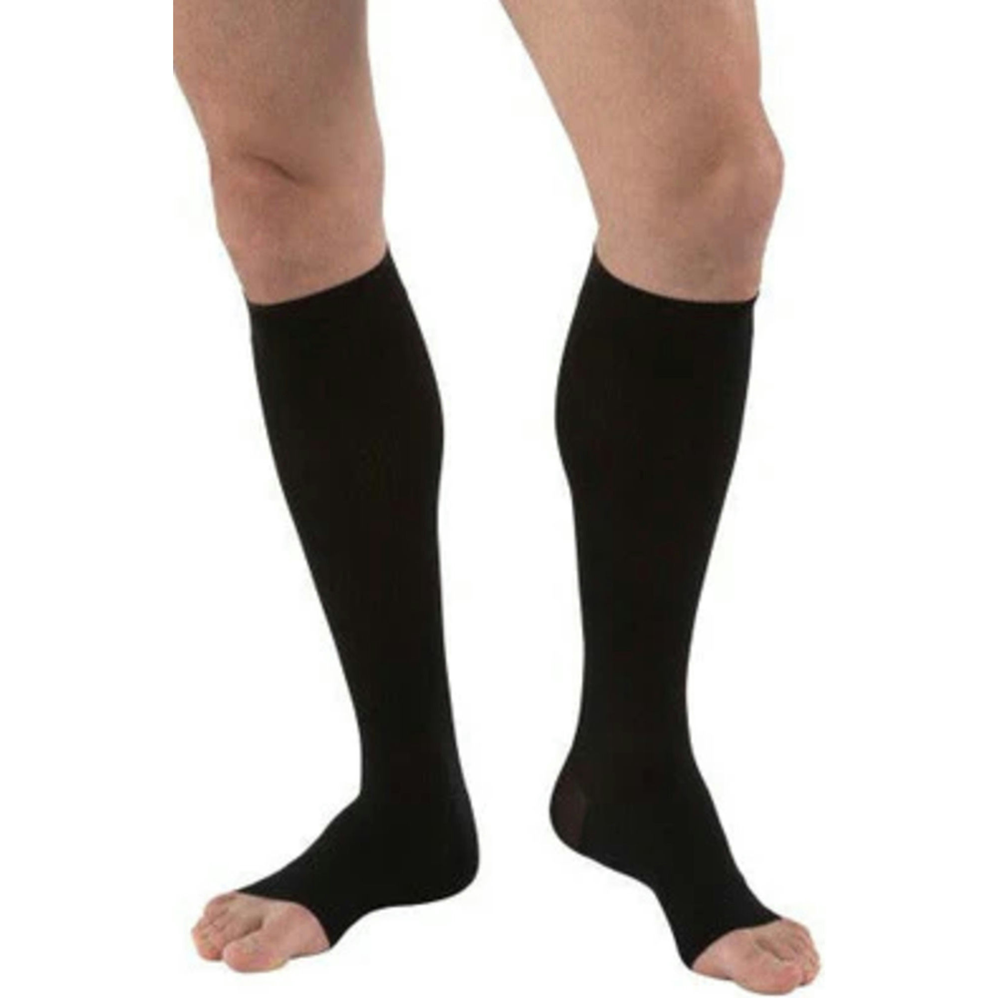JOBST ForMen Knee High Open Toe Medical Compression Stockings, 30-40 mmHg