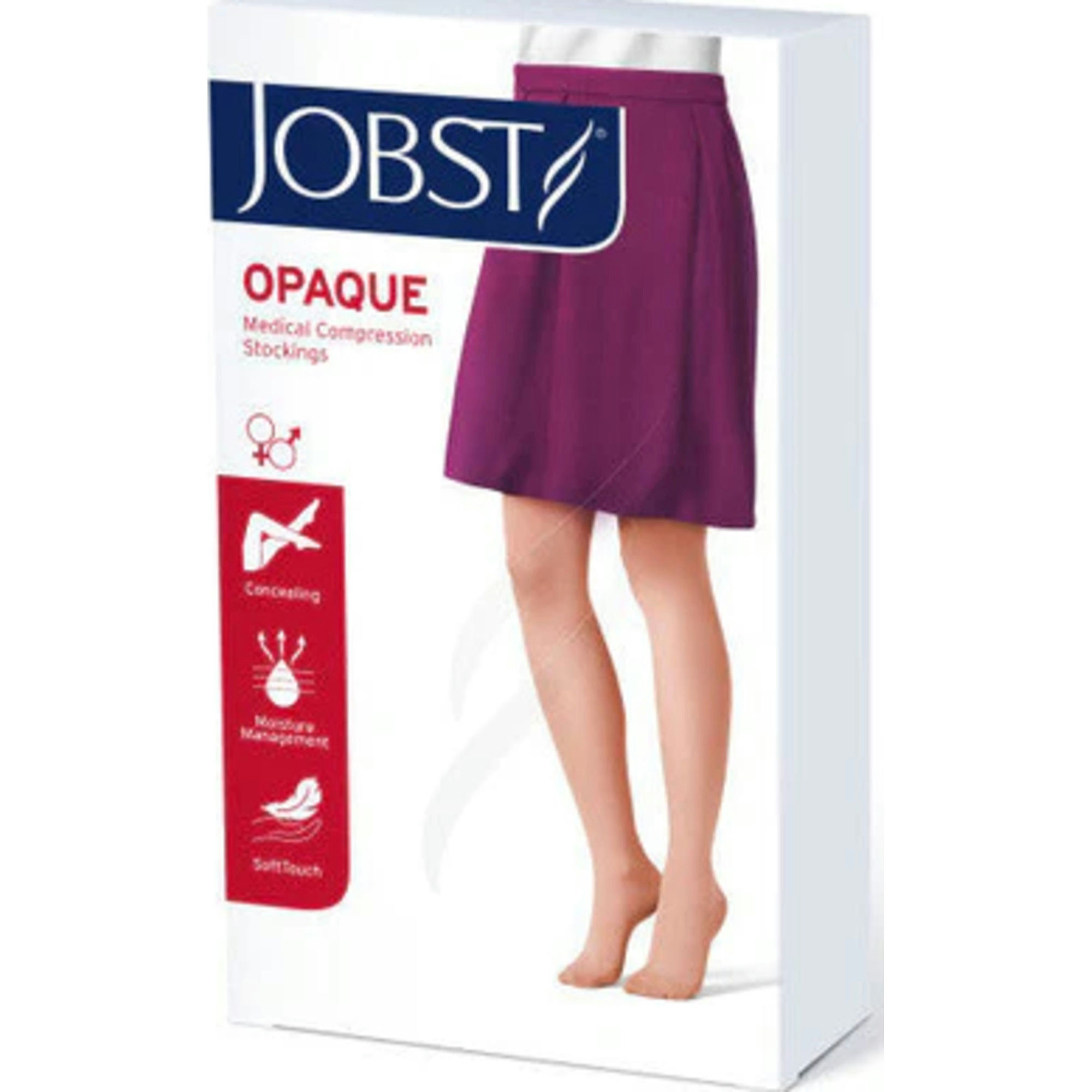JOBST Opaque Thigh High Open Toe Medical Compression Stockings, 15-20 mmHg